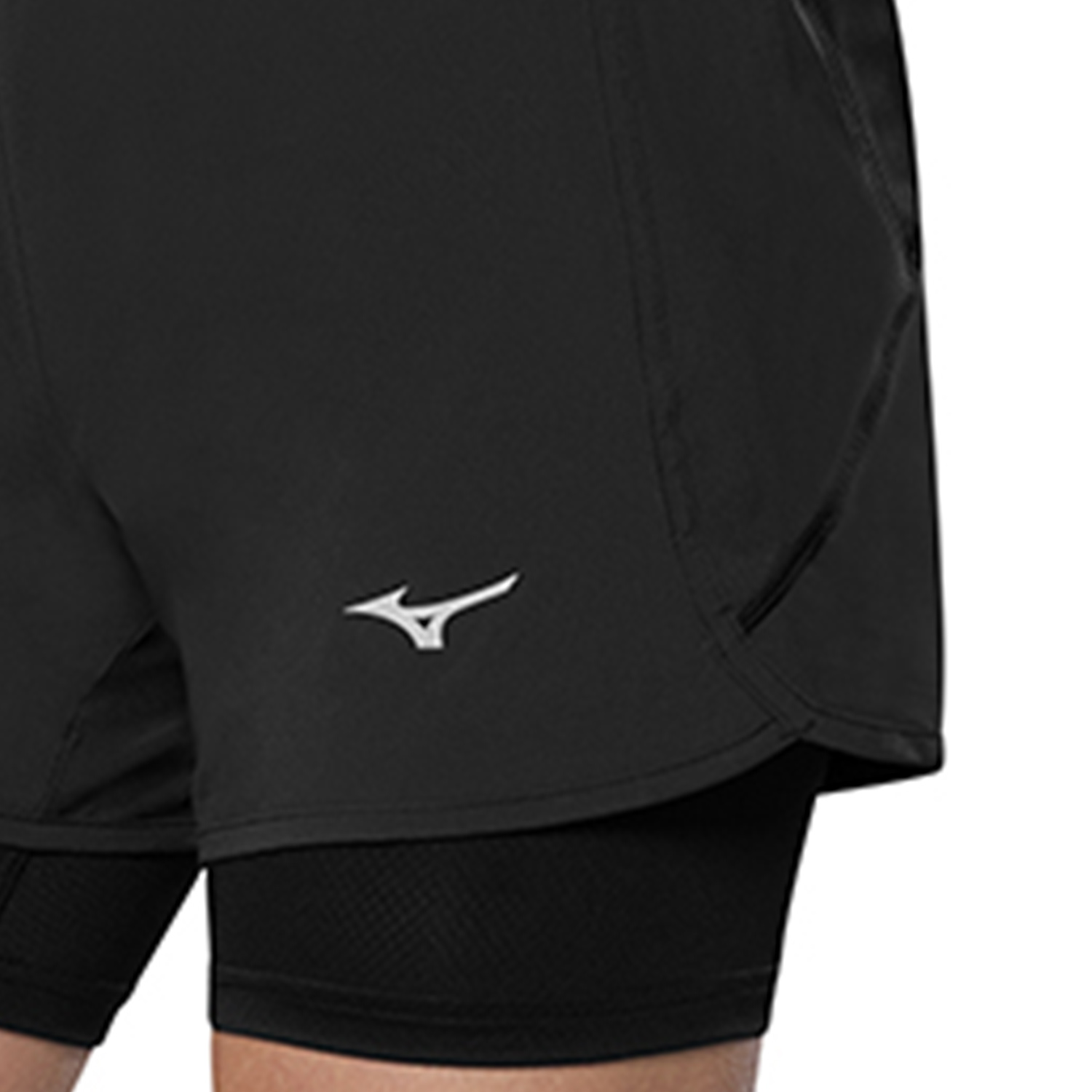 Mizuno ER 2 in 1 4.5in Pantaloncini - Black