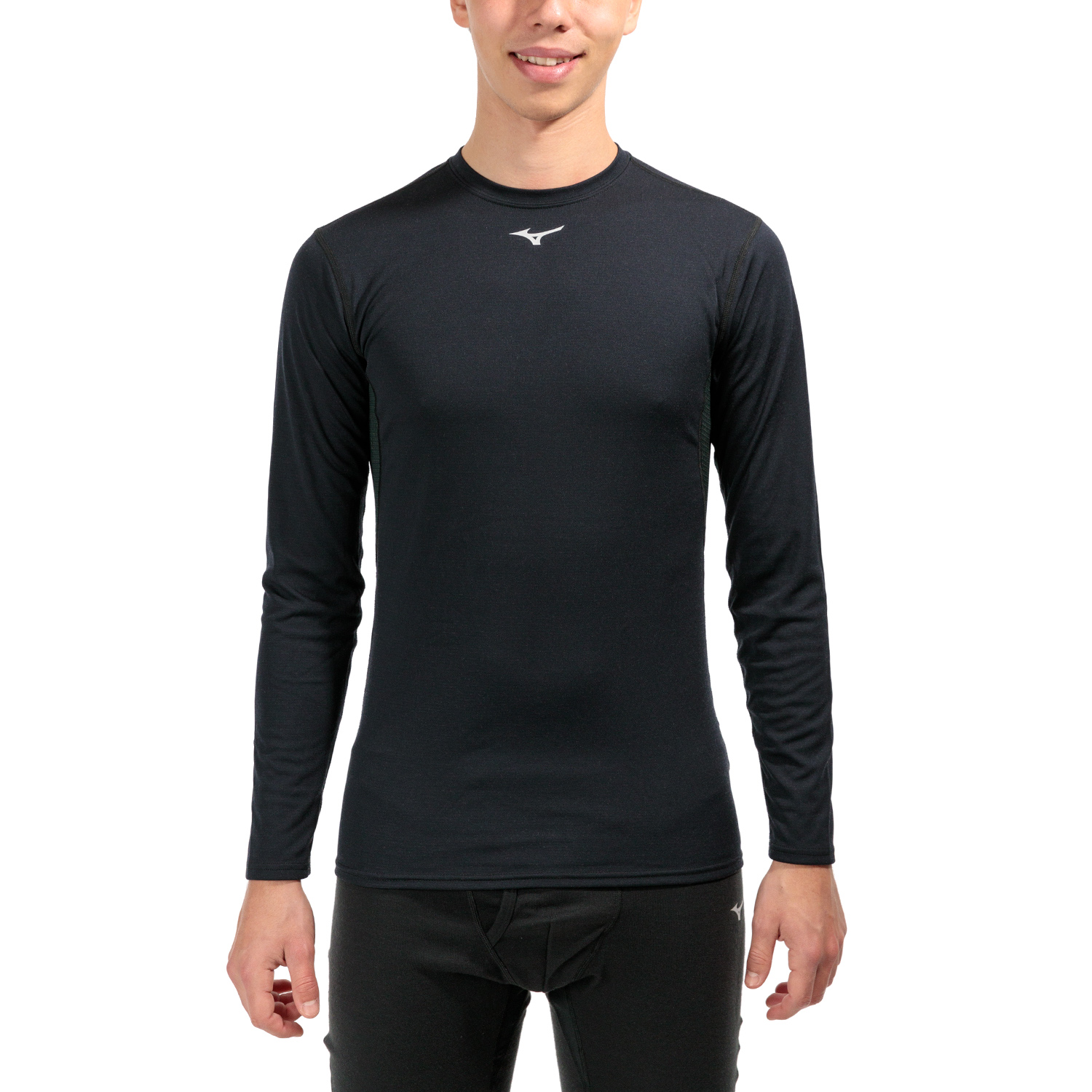 Mizuno Mid Weight Crew Camisa - Black