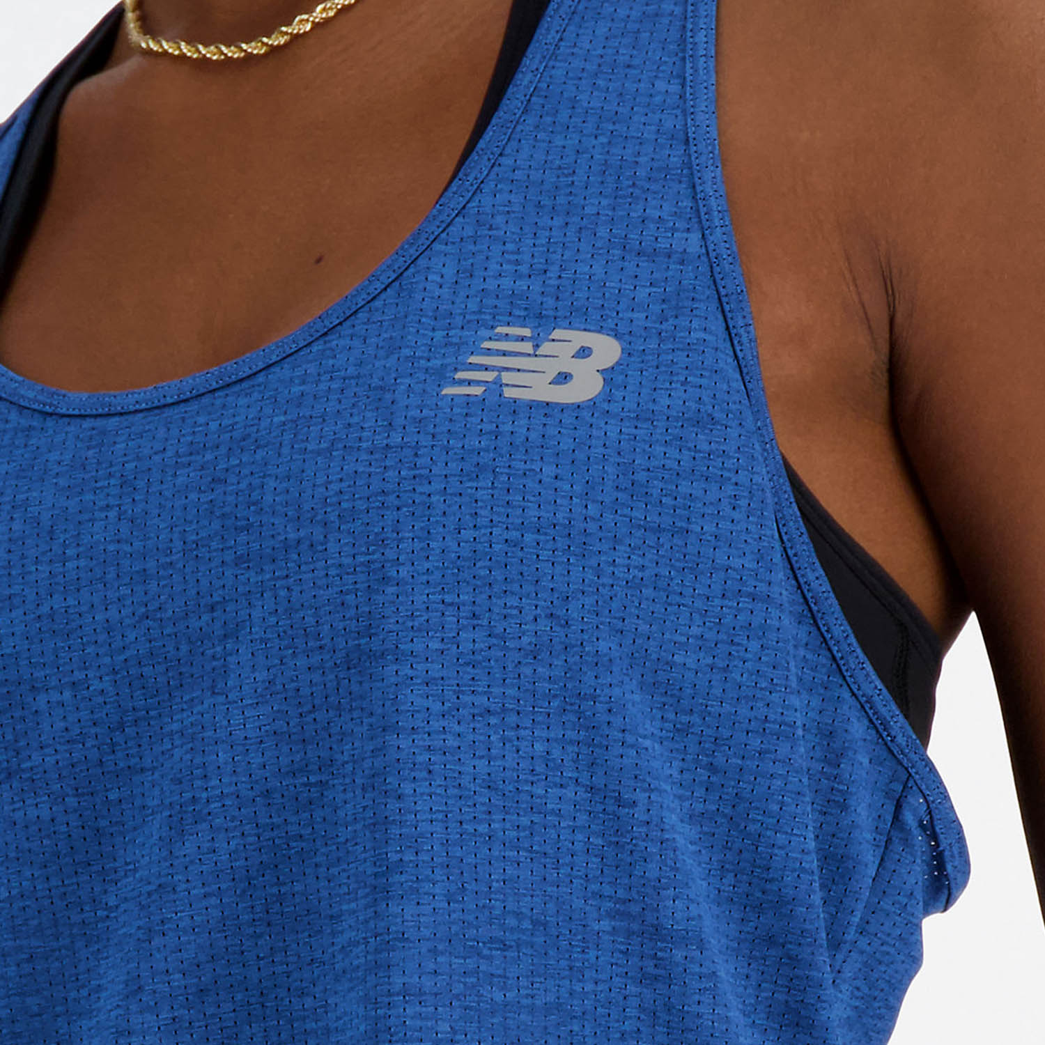 New Balance Athletics Top - Blue Agate Heather