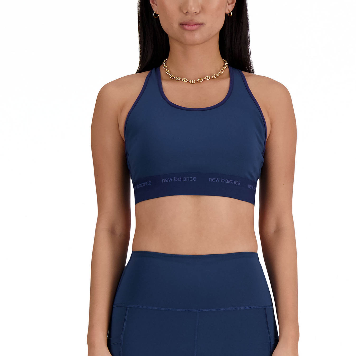 New Balance Sleek Pace Women's Sports Bra - NB Navy