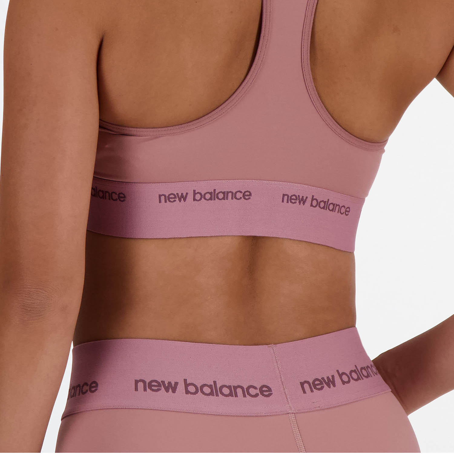 New Balance Sleek Pace Sports Bra - Rosewood