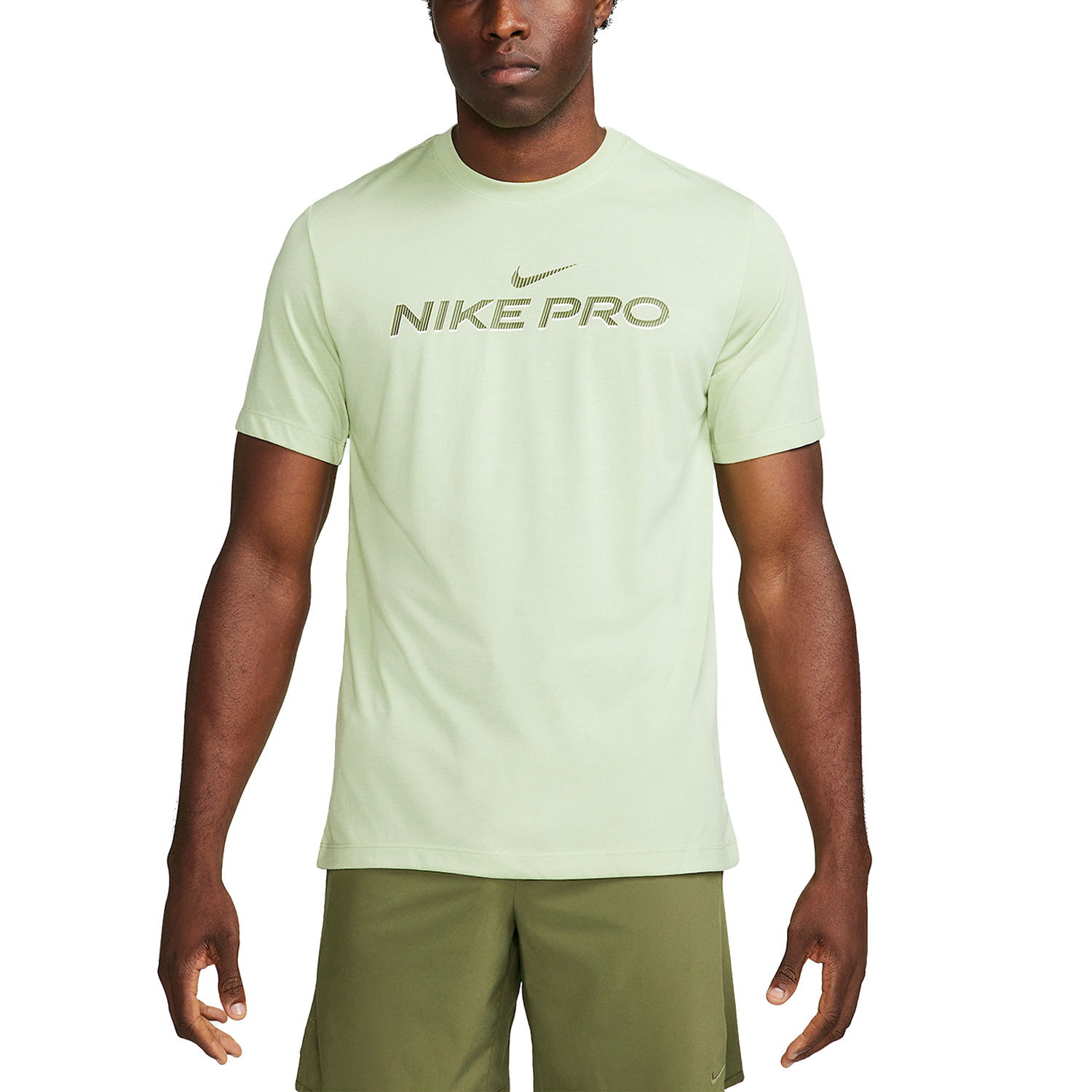 Nike Pro Fitness Maglietta - Olive Aura