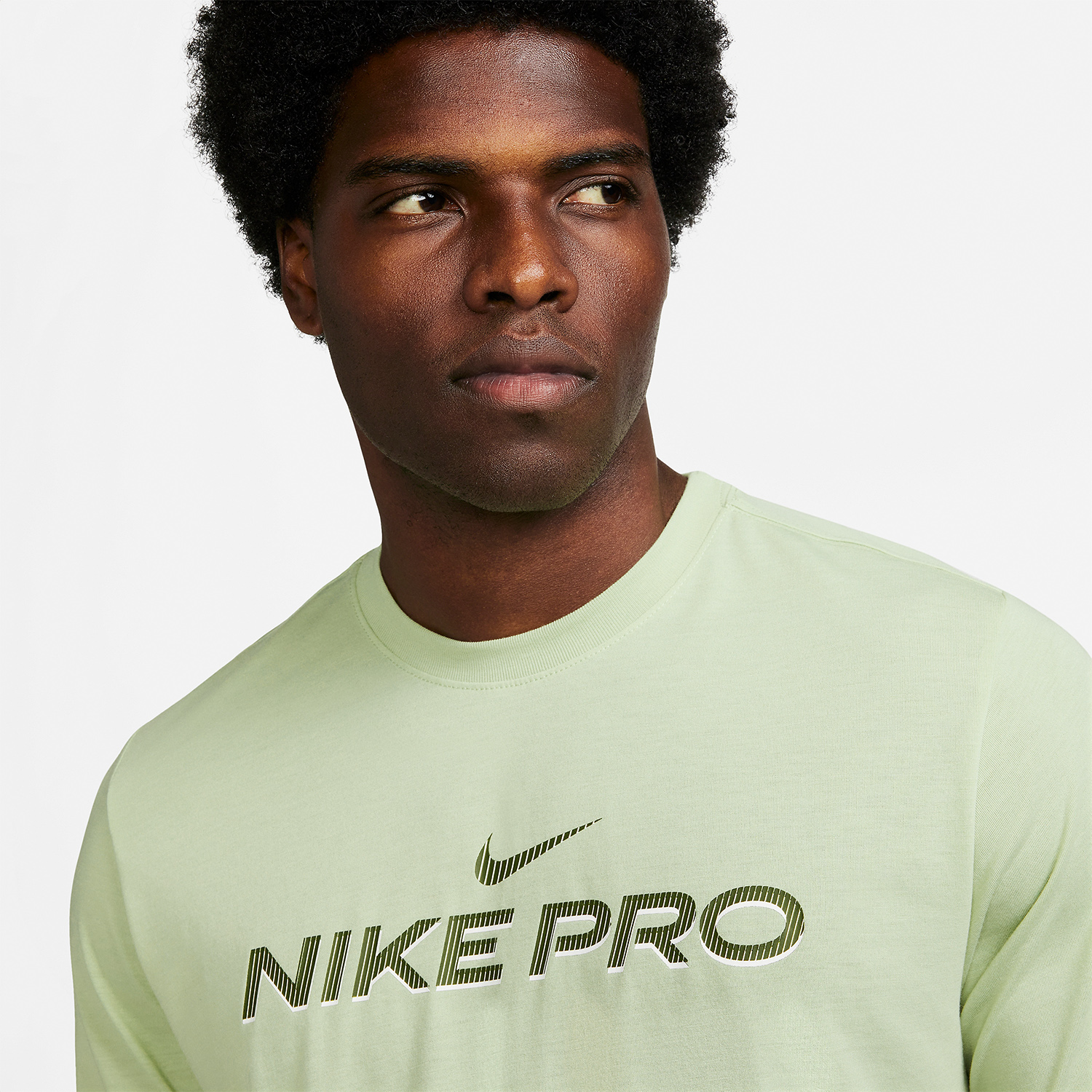 Nike Pro Fitness Camiseta - Olive Aura