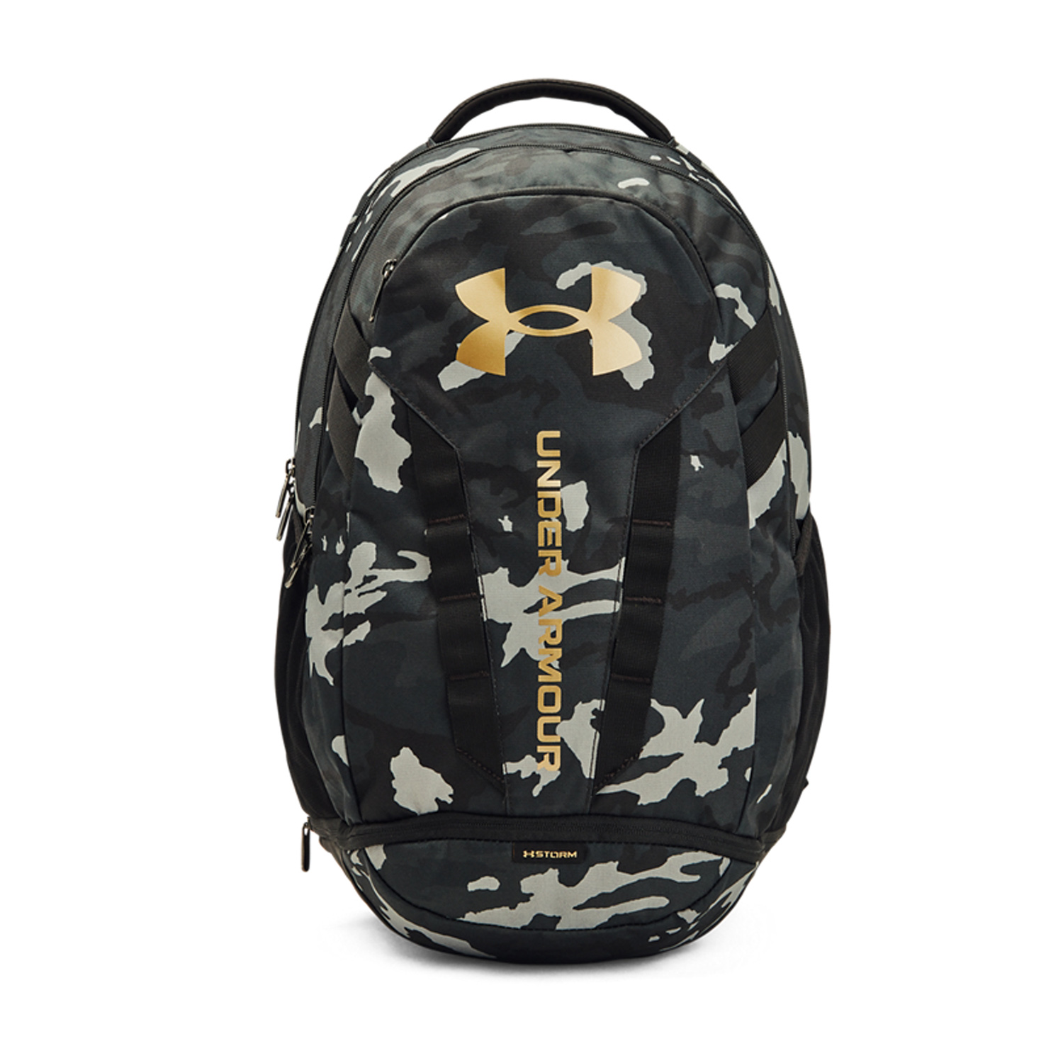 Under Armour Hustle 5.0 Mochila - Black/Metallic Gold