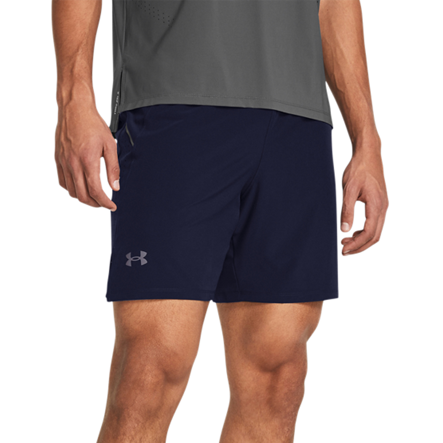 Under Armour Launch Elite 7in Shorts - Midnight Navy/Reflective