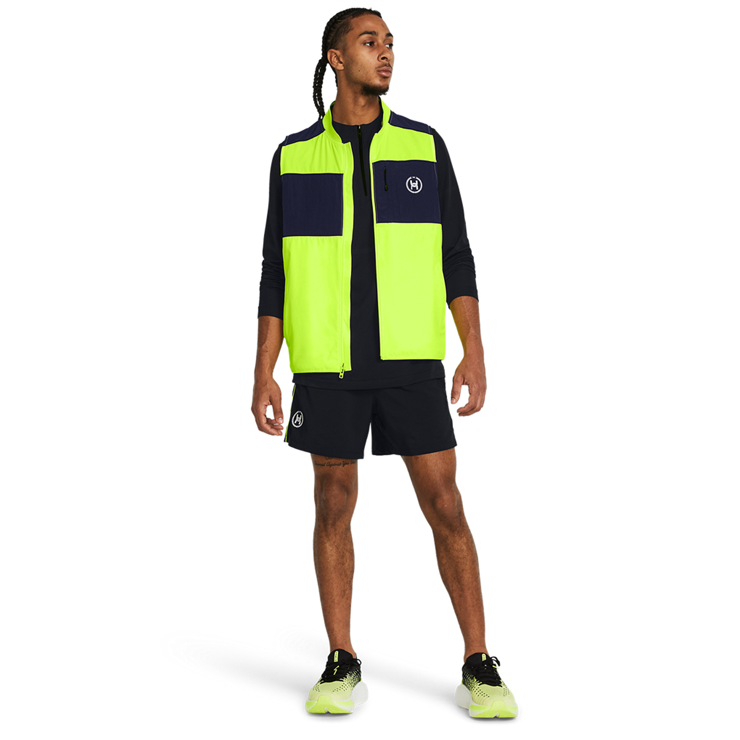 Under Armour Run Everywhere Gilet - High Vis Yellow/Midnight Navy/White