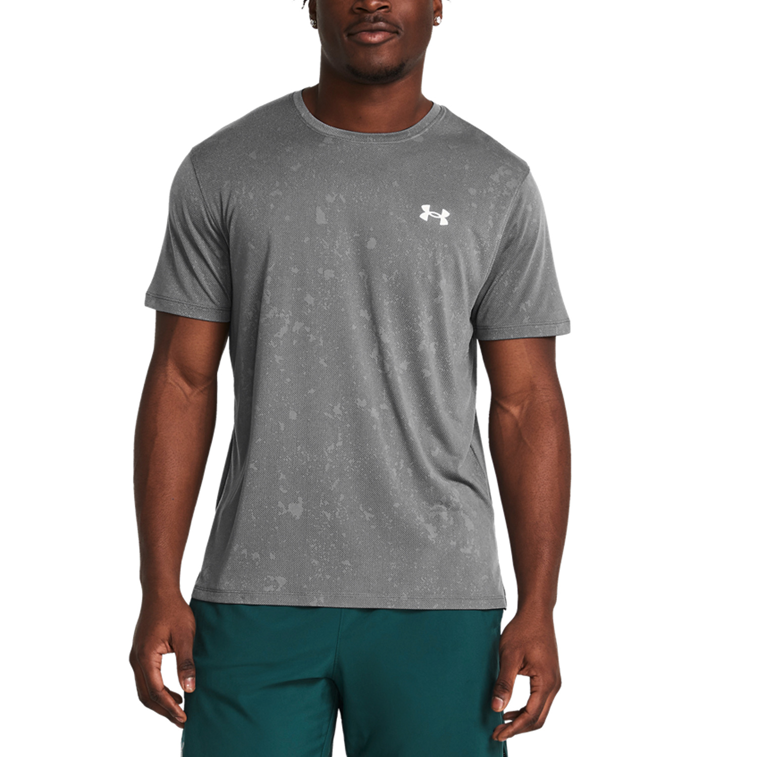 Under Armour Streaker Splatter T-Shirt - Titan Gray/Castlerock/Reflective