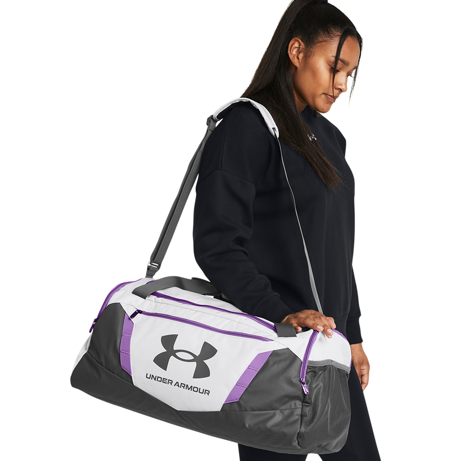 Under Armour Undeniable 5.0 Medium Duffle - Halo Gray/Provence Purple/Castlerock