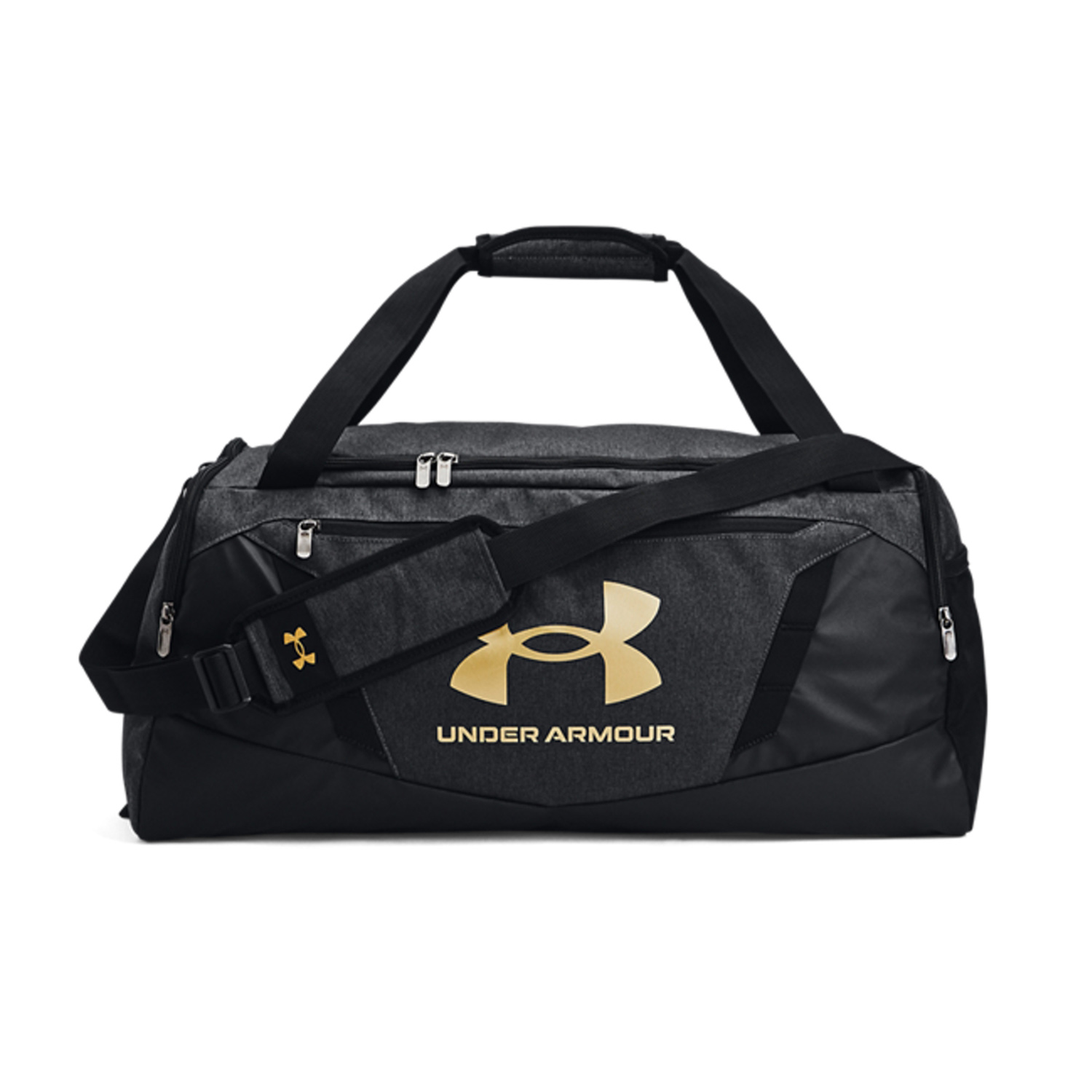 Under Armour Undeniable 5.0 Bolso Mediano - Black Medium Heather/Black/Metallic Gold