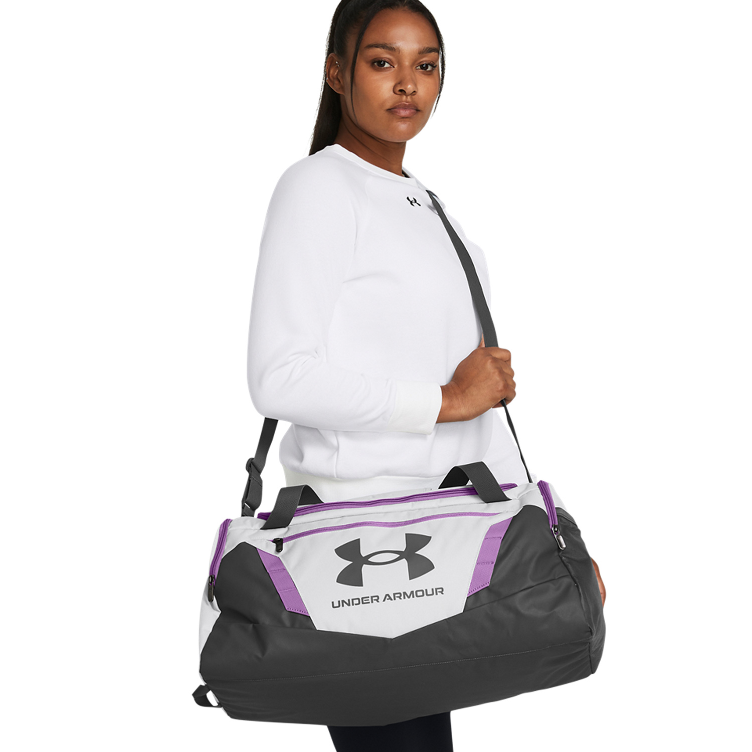 Under Armour Undeniable 5.0 Small Duffle - Halo Gray/Provence Purple/Castlerock