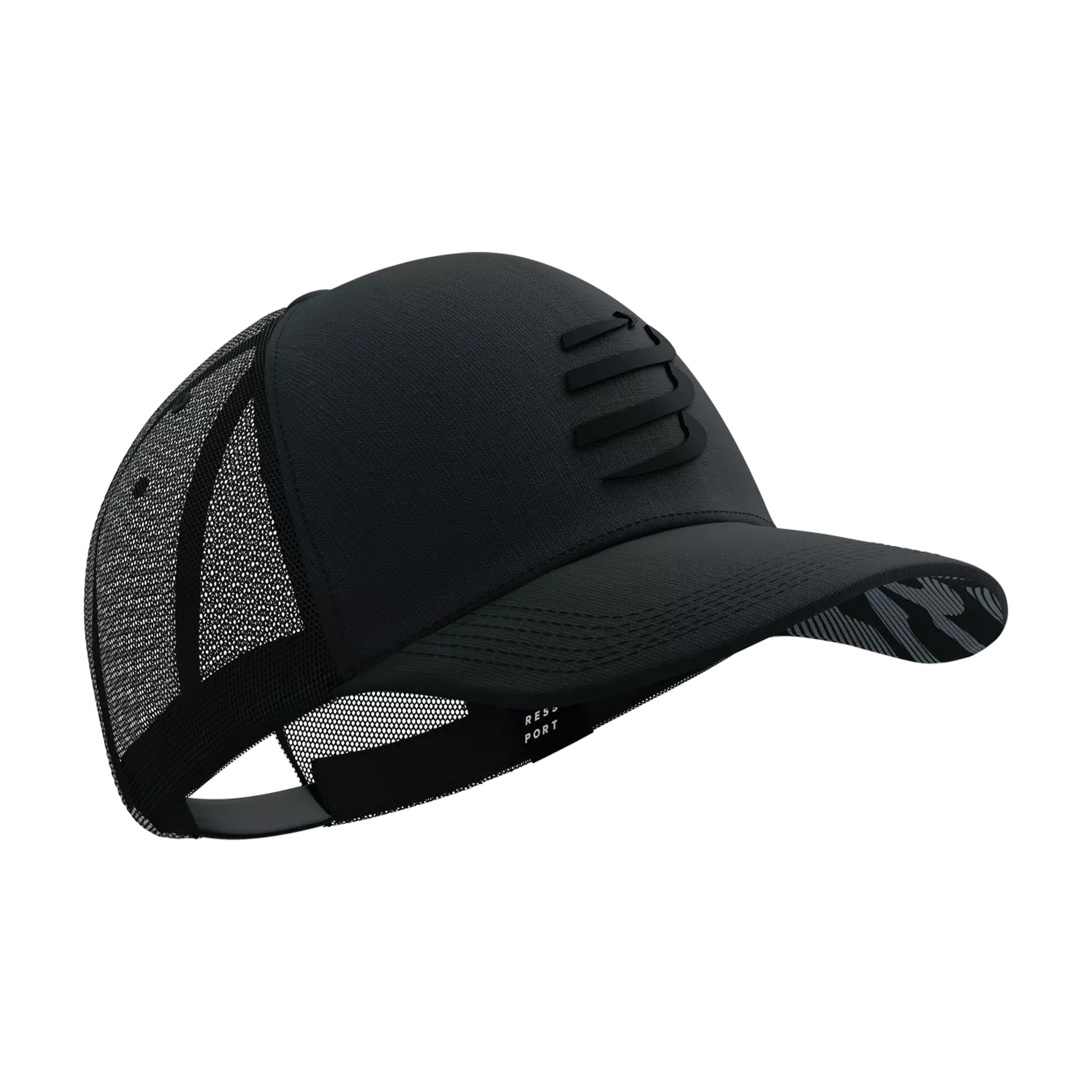 Compressport Trucker Logo Gorra - Black/Black Reflective