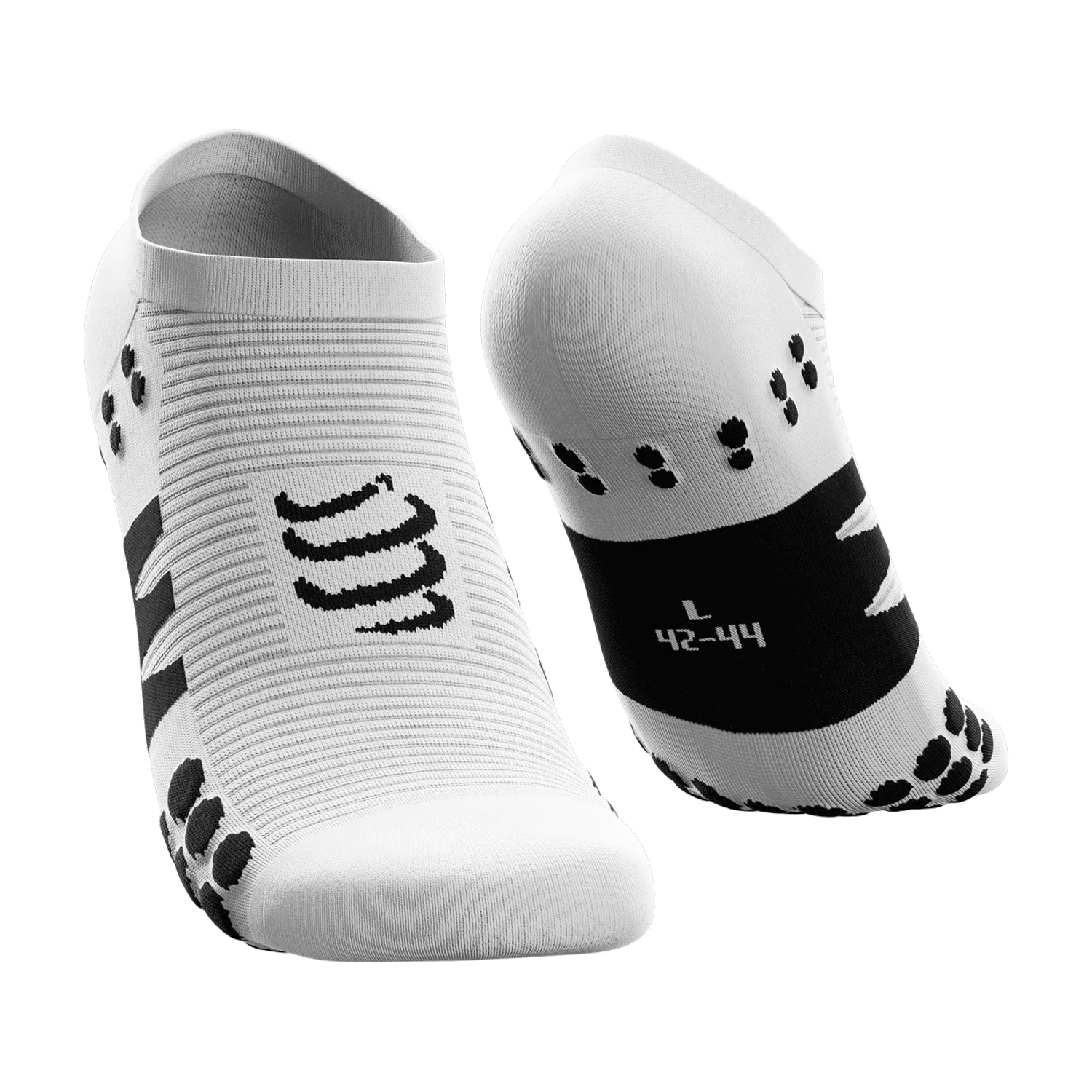 Compressport 3D Dots Calze - White/Black