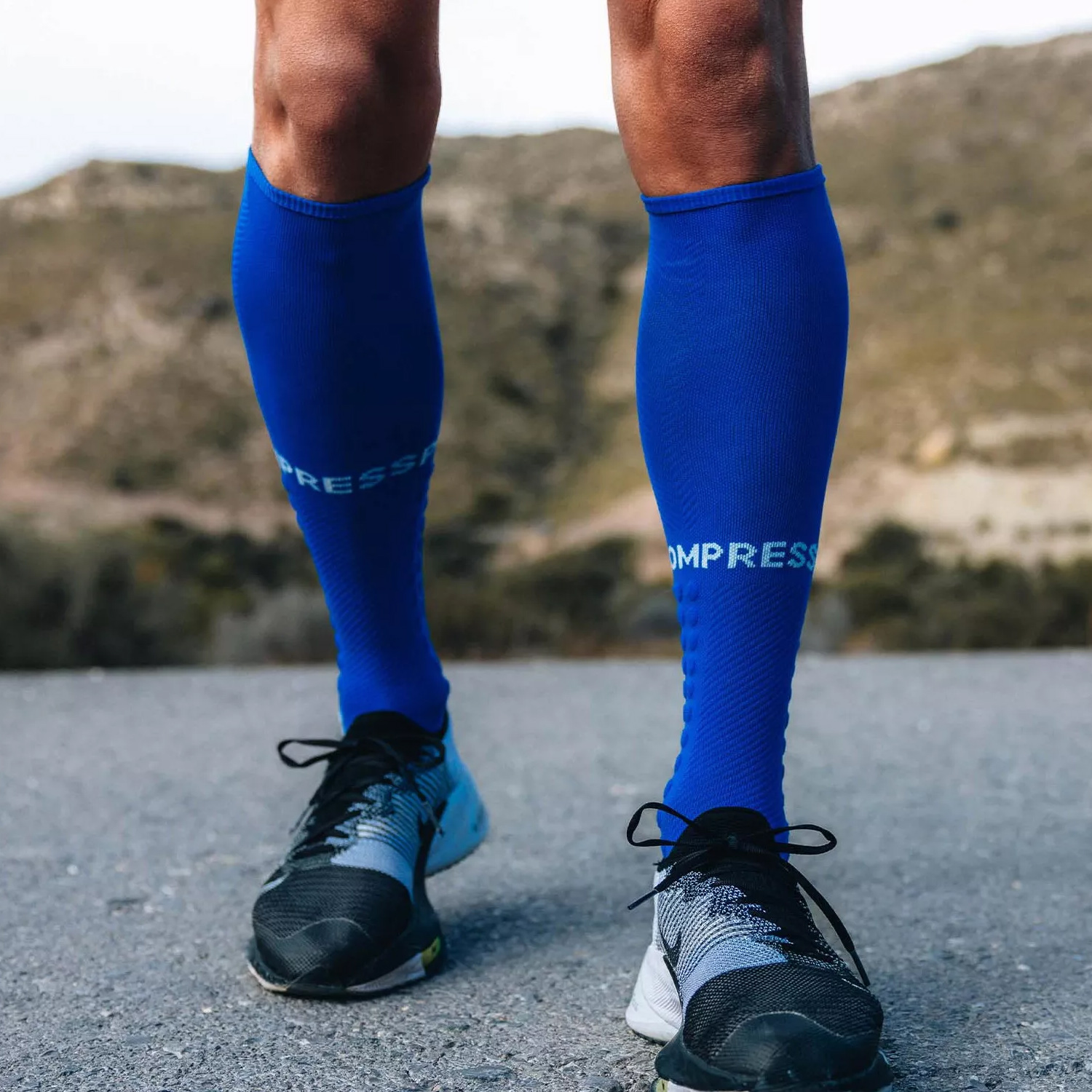 Compressport Full Run Calze - Dazz Blue/Sugar