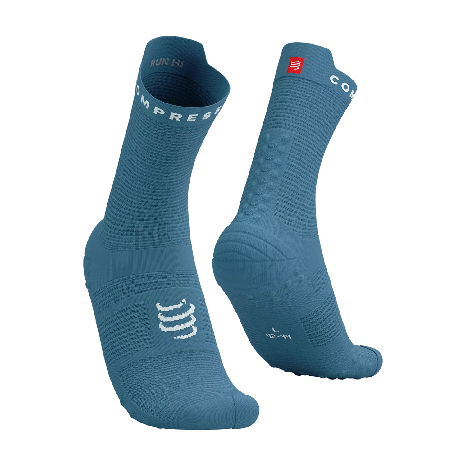 Compressport Pro Racing V4.0 Running Socks Niagara Blue/White