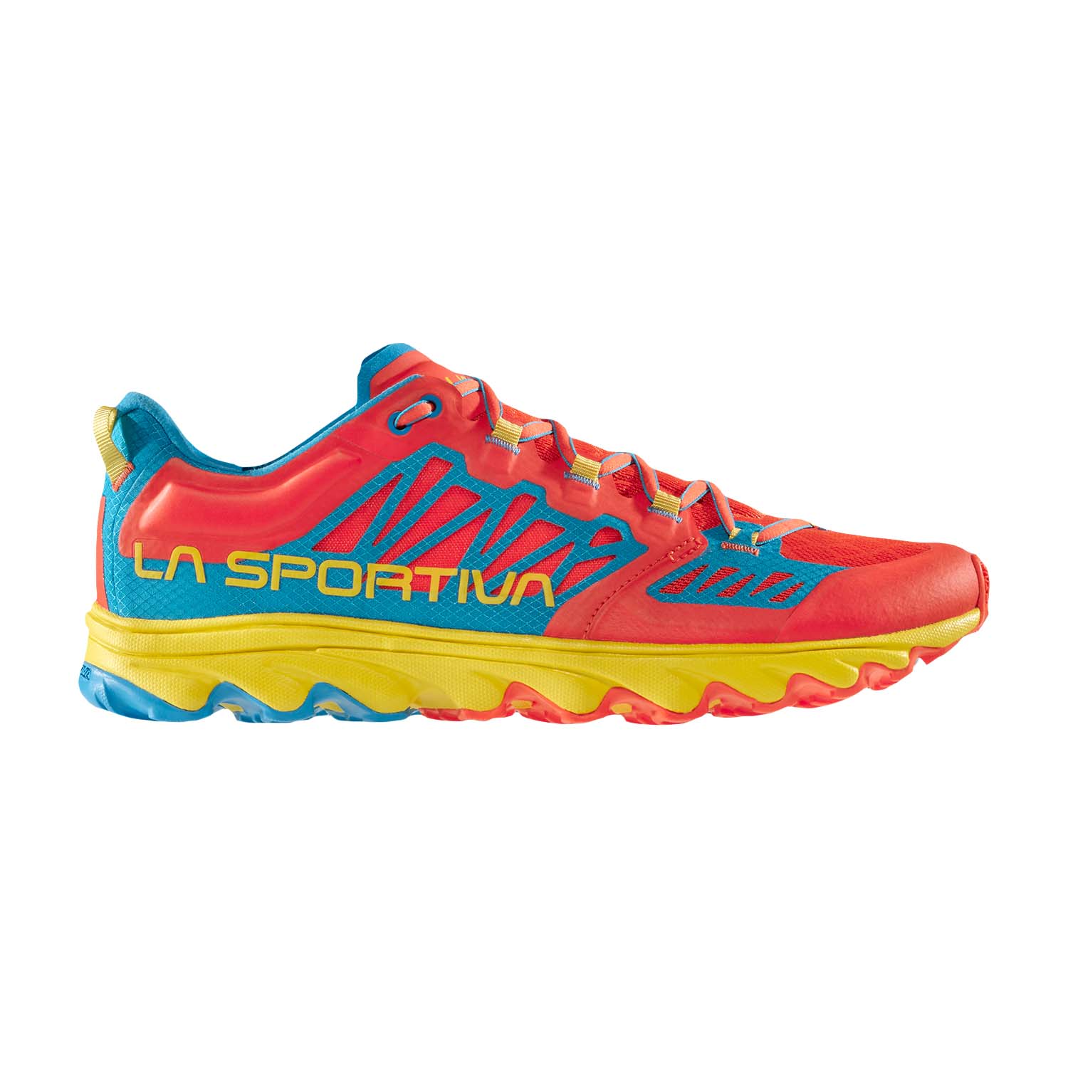 La Sportiva Helios III - Cherry Tomato/Tropic Blue