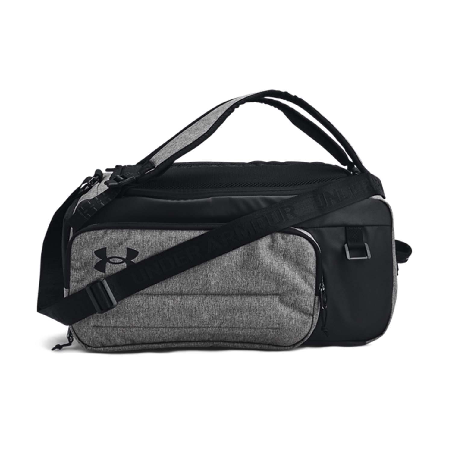 Under Armour Contain Duo Bolso Pequeño - Castlerock Medium Heather/Black/White