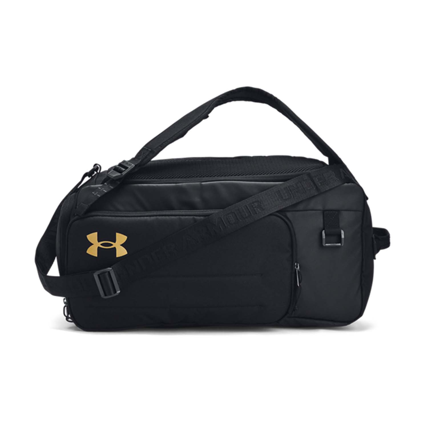 Under Armour Contain Duo Small Duffle - Black/Metallic Gold