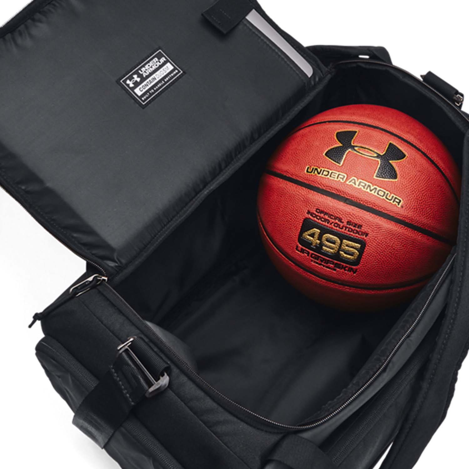 Under Armour Contain Duo Small Duffle - Black/Metallic Gold