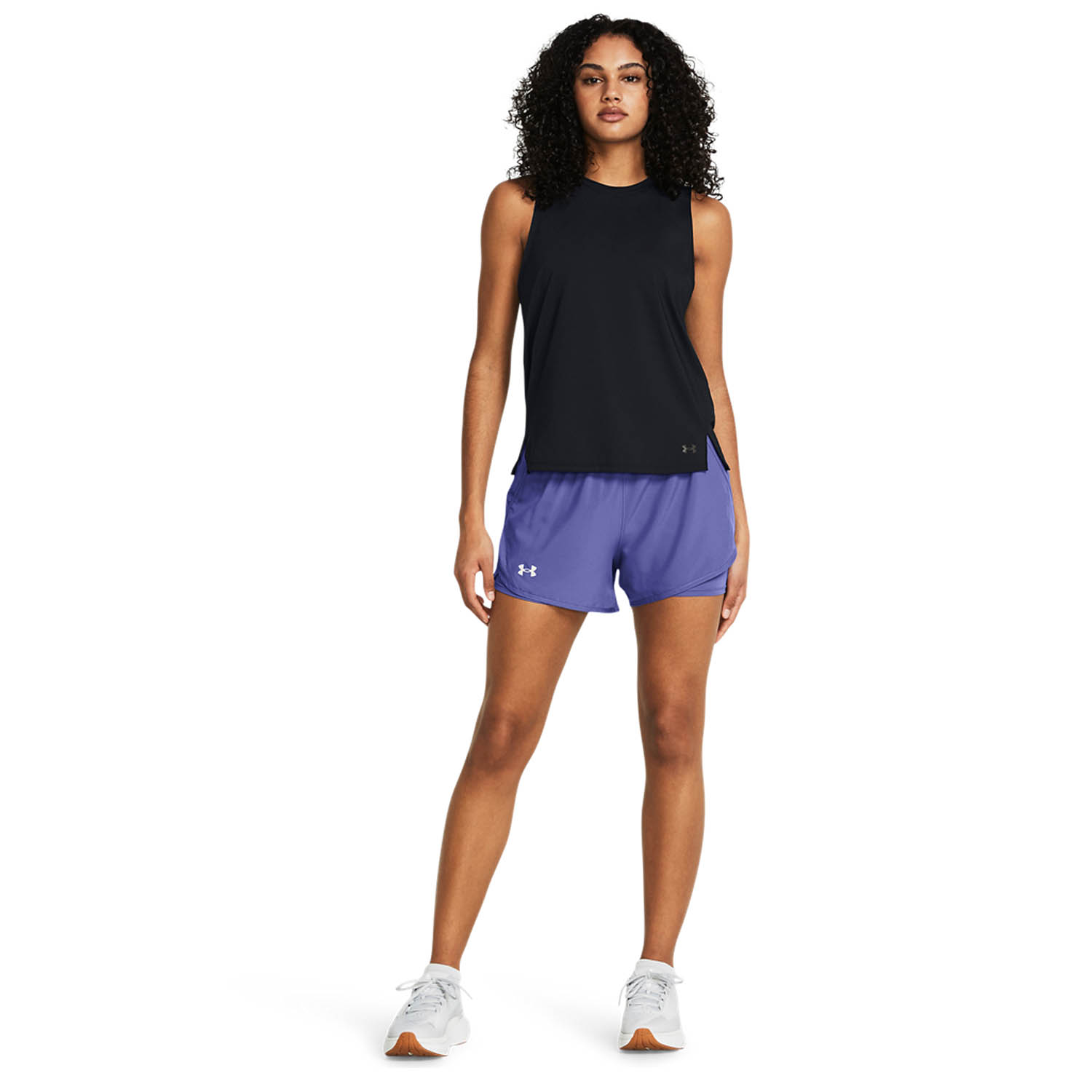 Under Armour Fly By 2 in 1 4in Shorts - Starlight/Reflective
