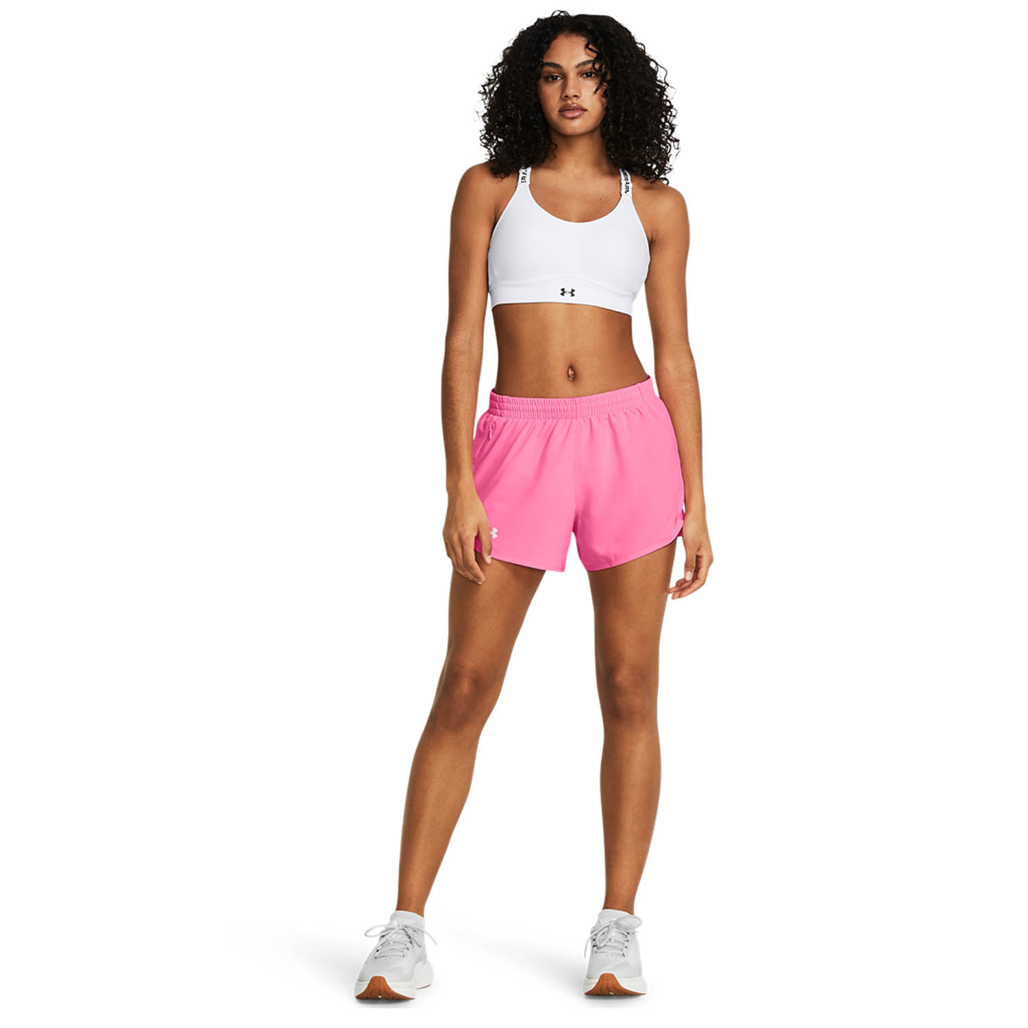 Under Armour Fly By 4in Shorts - Fluo Pink/Reflective