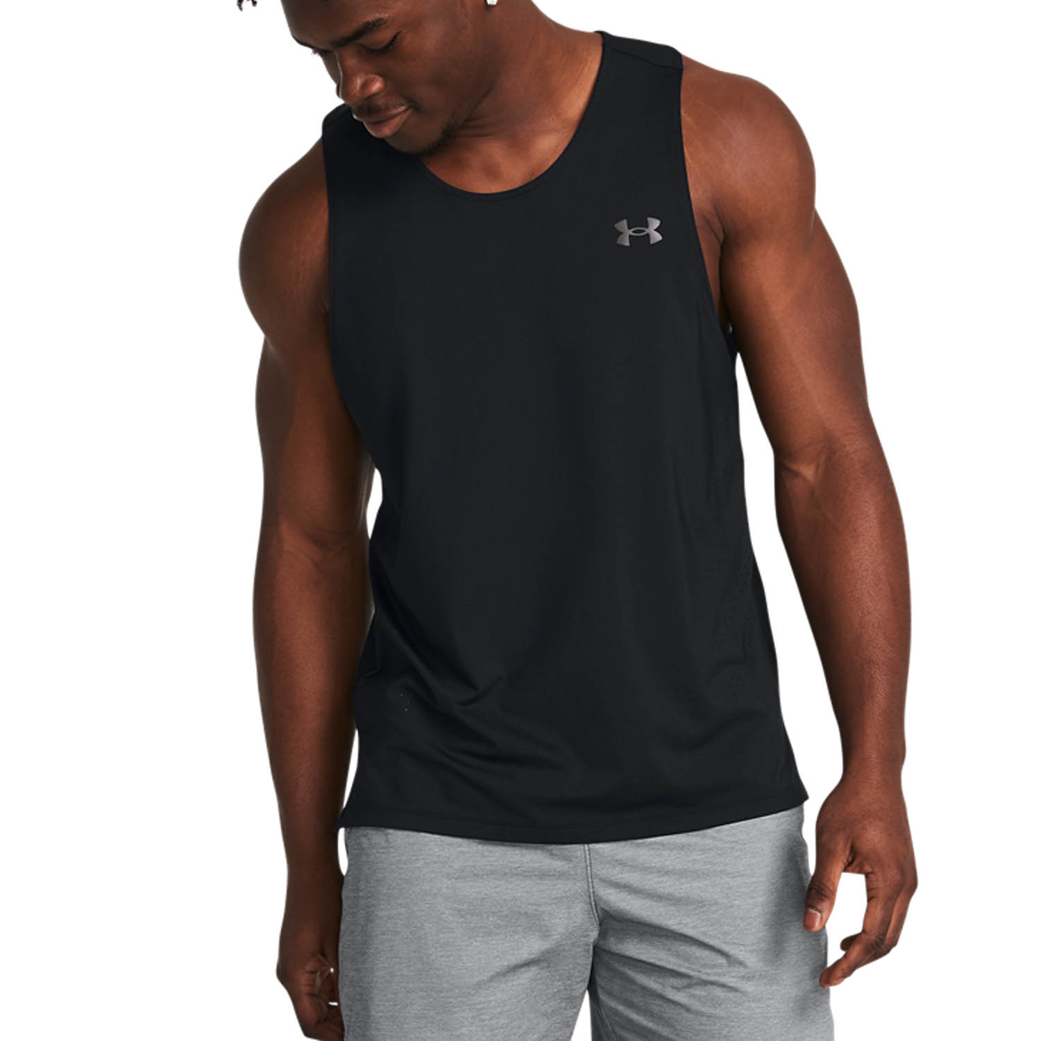 Under Armour Launch Elite Logo Top - Black/Reflective