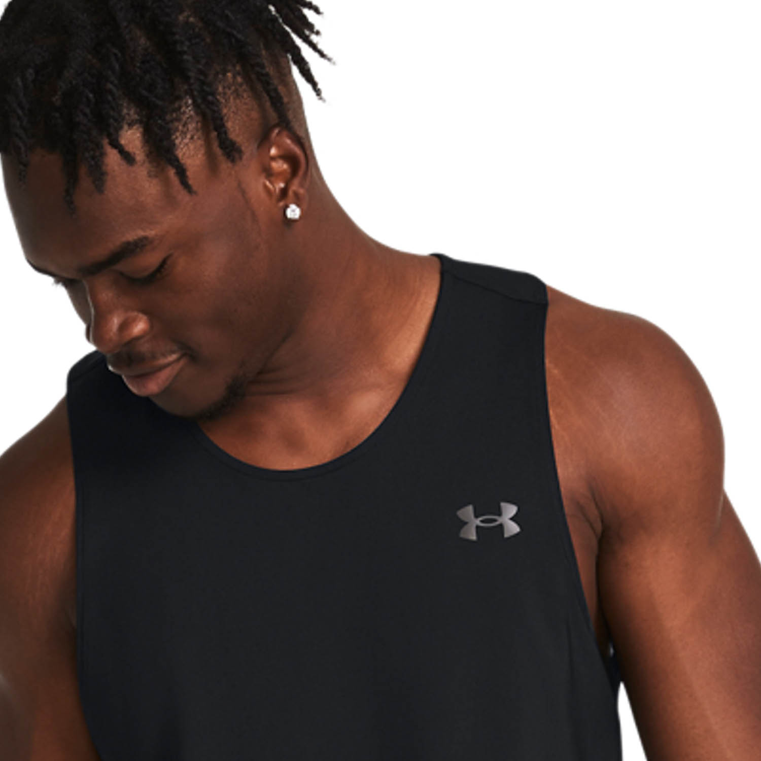 Under Armour Launch Elite Logo Top - Black/Reflective