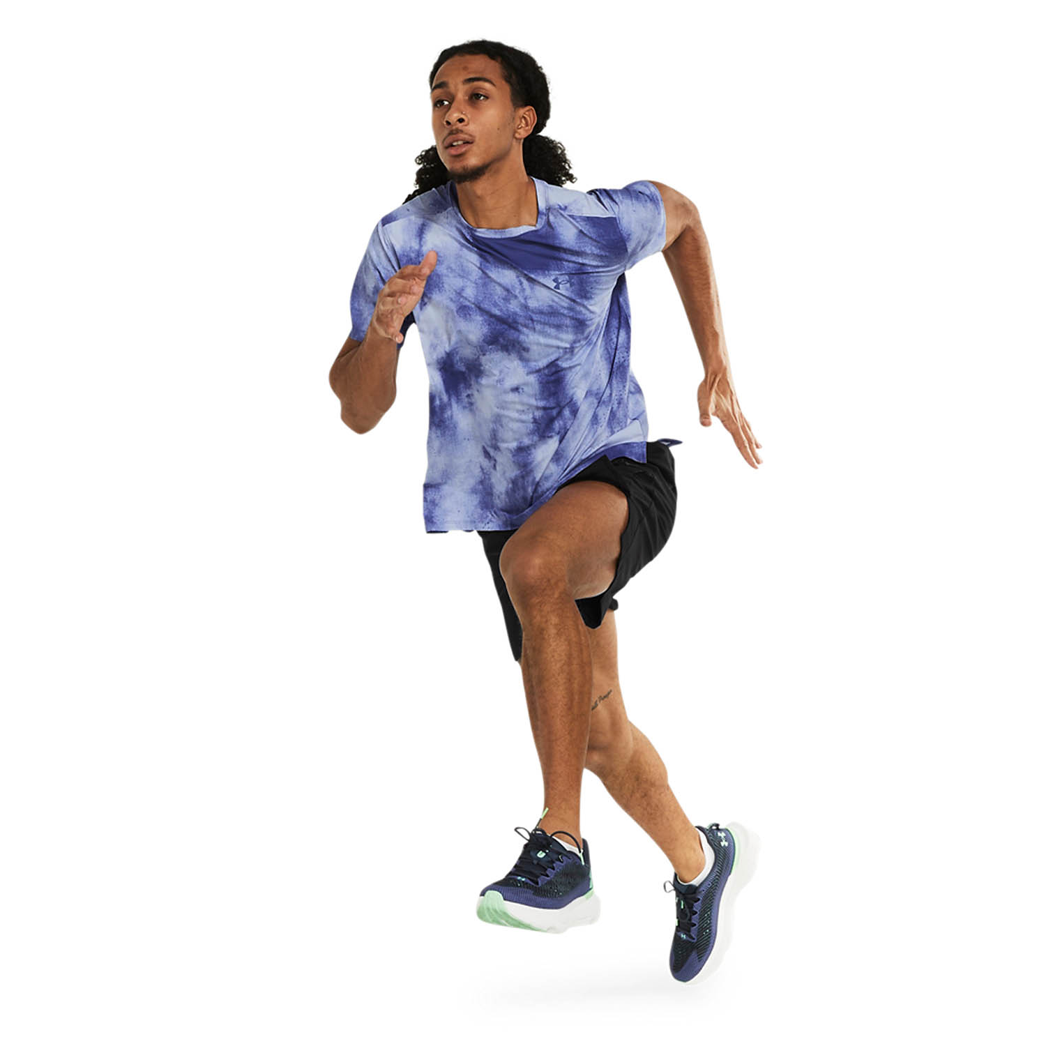 Under Armour Laser Wash T-Shirt - Celeste/Starlight/Reflective