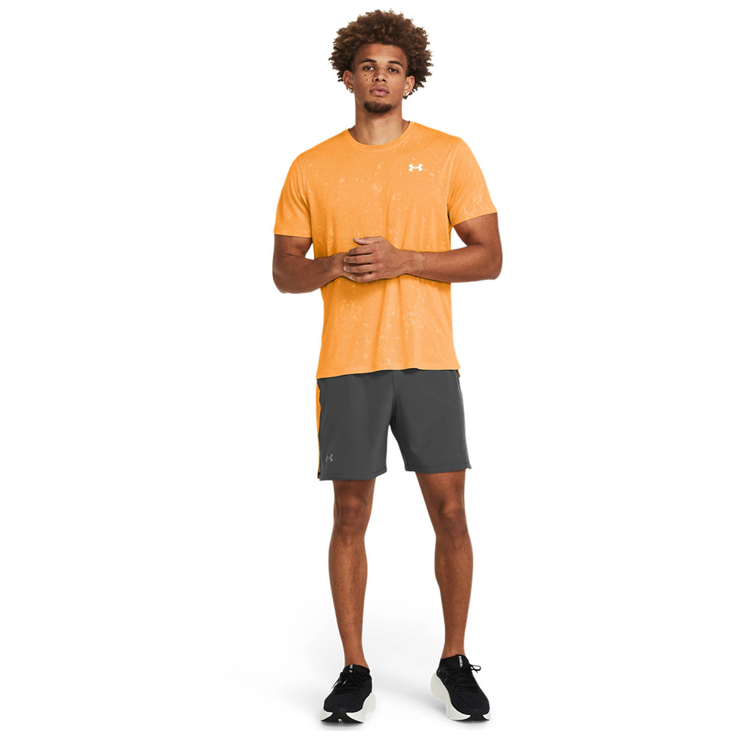 Under Armour Launch Elite 7in Pantaloncini - Castlerock/Nova Orange/Reflective