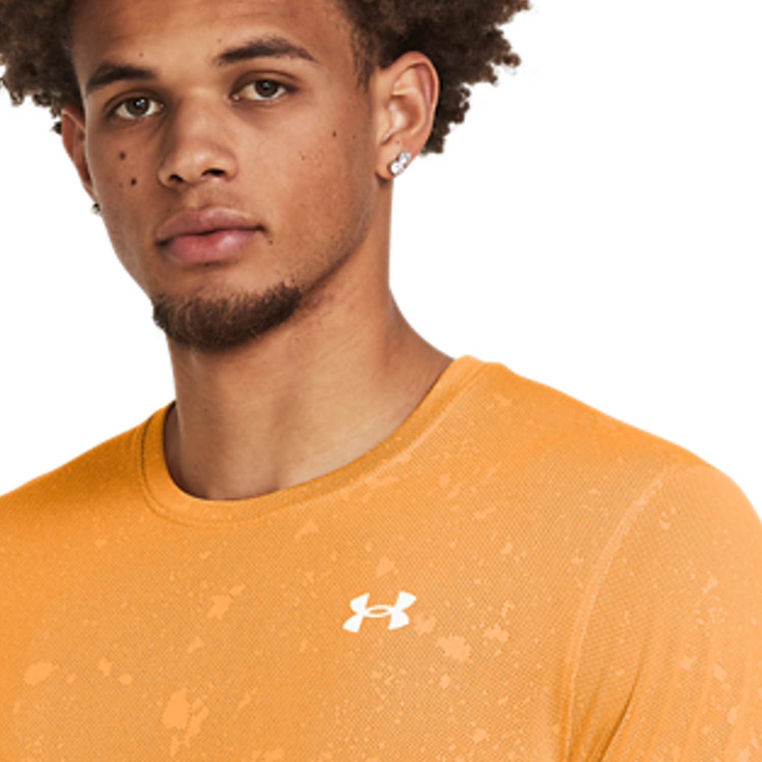 Under Armour Streaker Splatter T-Shirt - Nova Orange/Atomic/Reflective