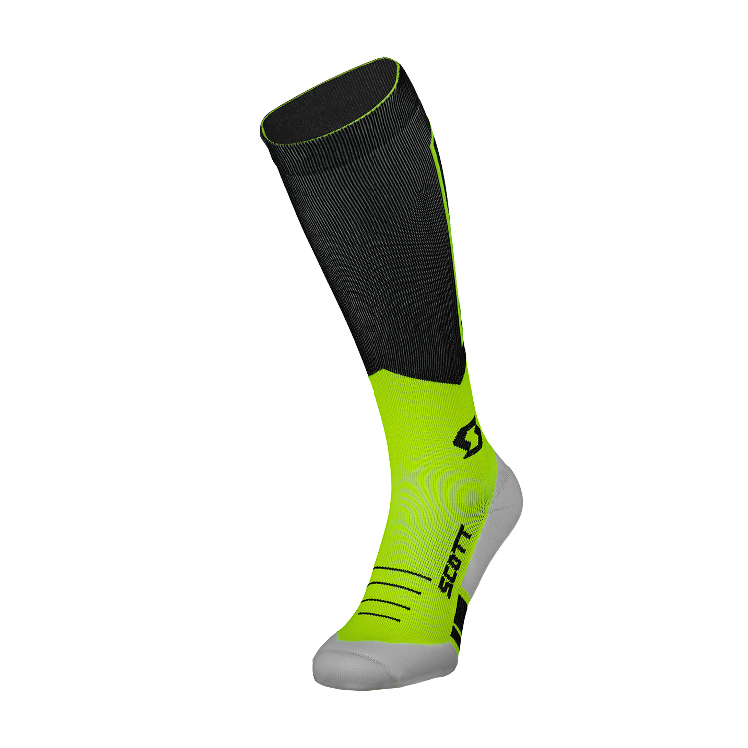 Scott RC Compression Calcetines - Safety Yellow/White