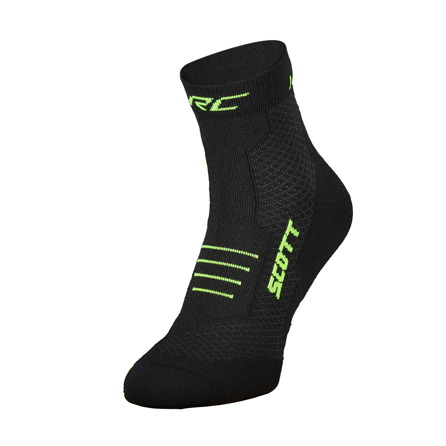 Scott RC Quarter Socks - Black/Safety Yellow