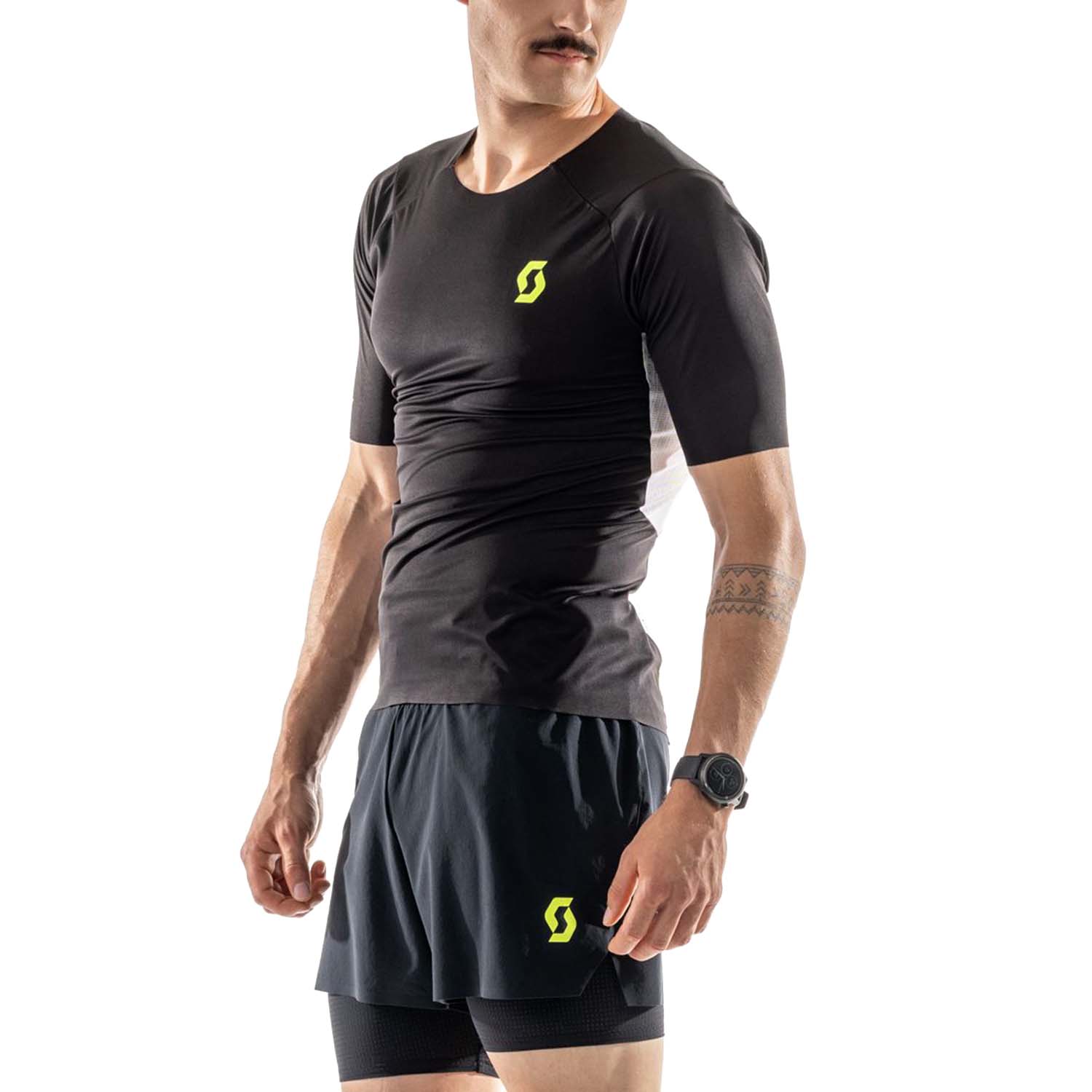 Scott RC Run Ultra T-Shirt - Black/Yellow