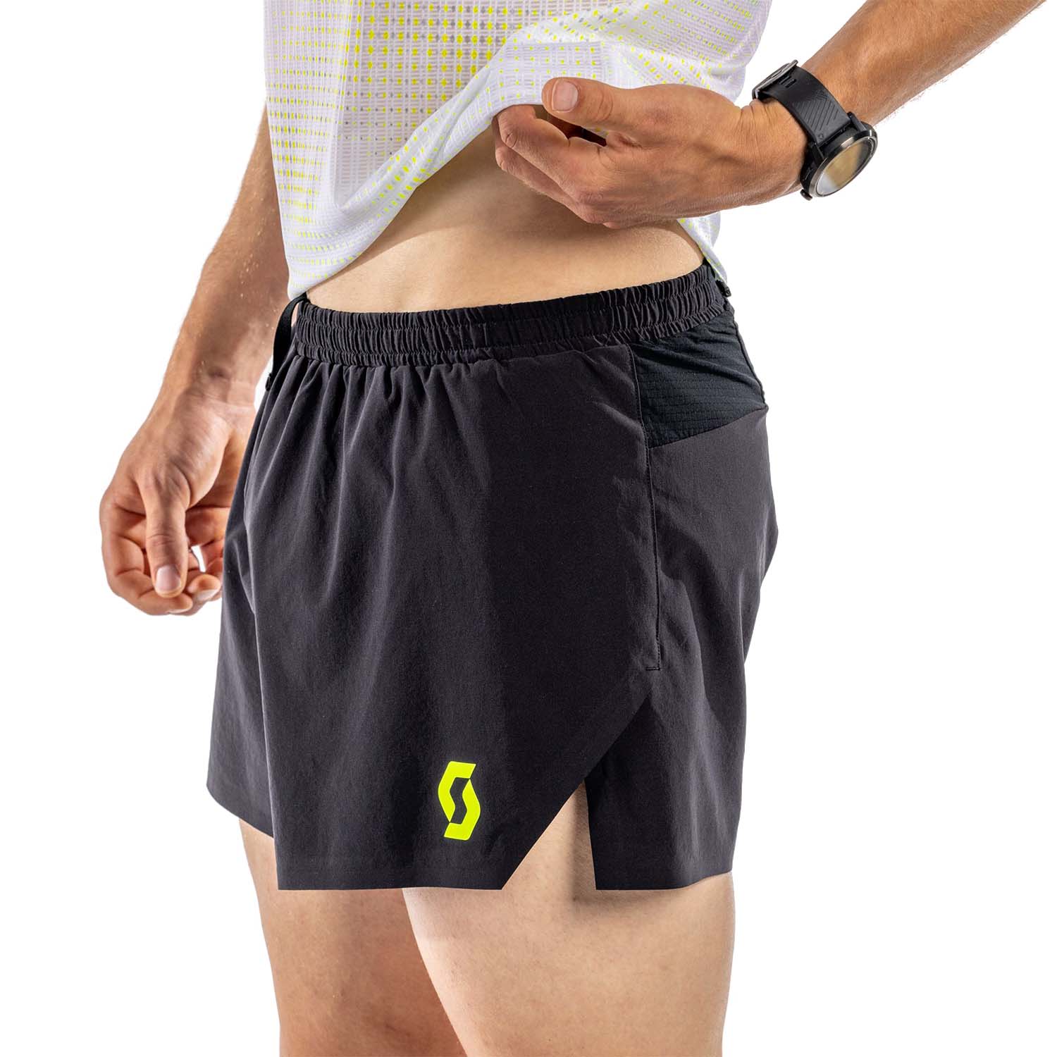 Scott RC Run 2.5in Shorts - Black/Yellow