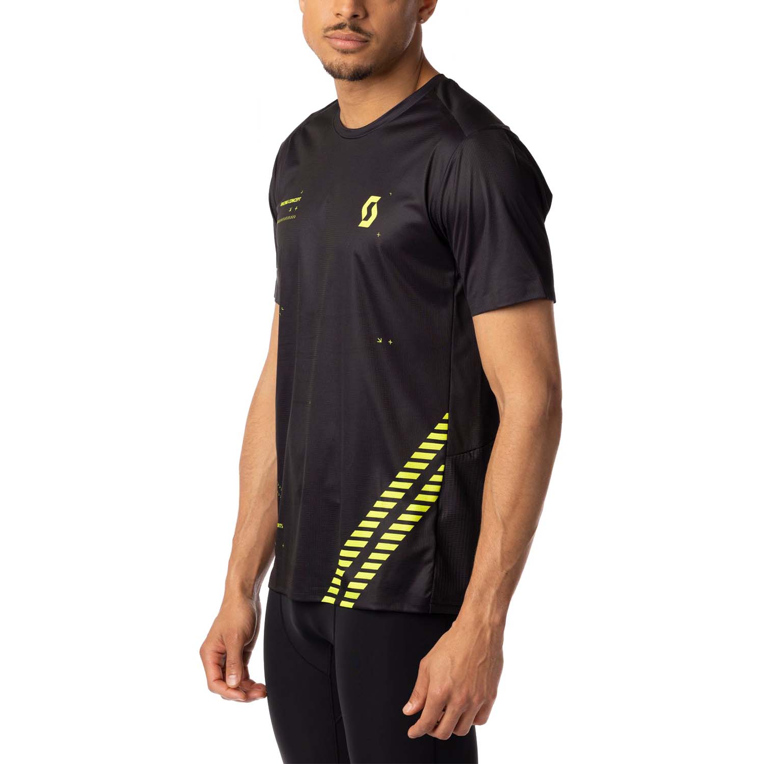 Scott RC Run Camiseta - Black/Yellow