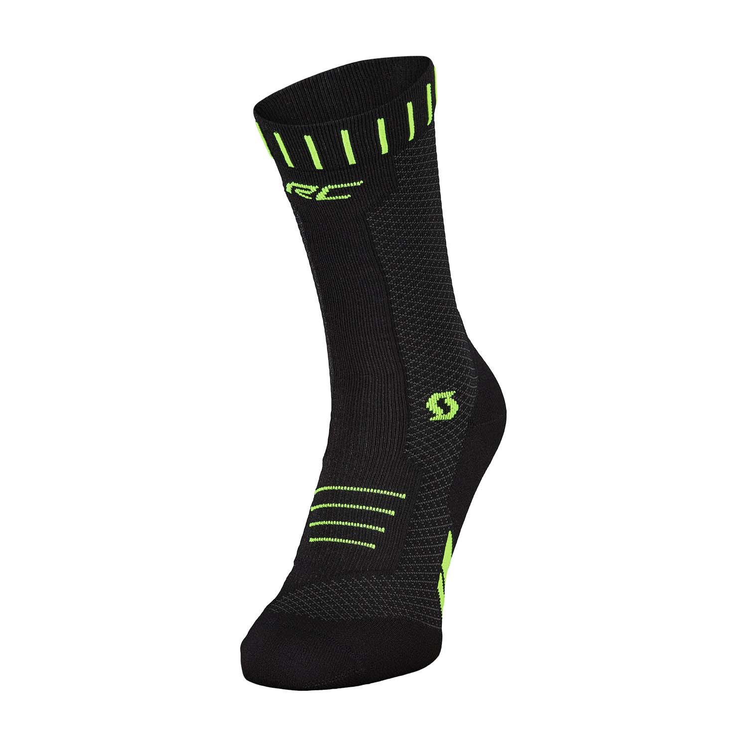 Scott RC Run Socks - Black/Safety Yellow