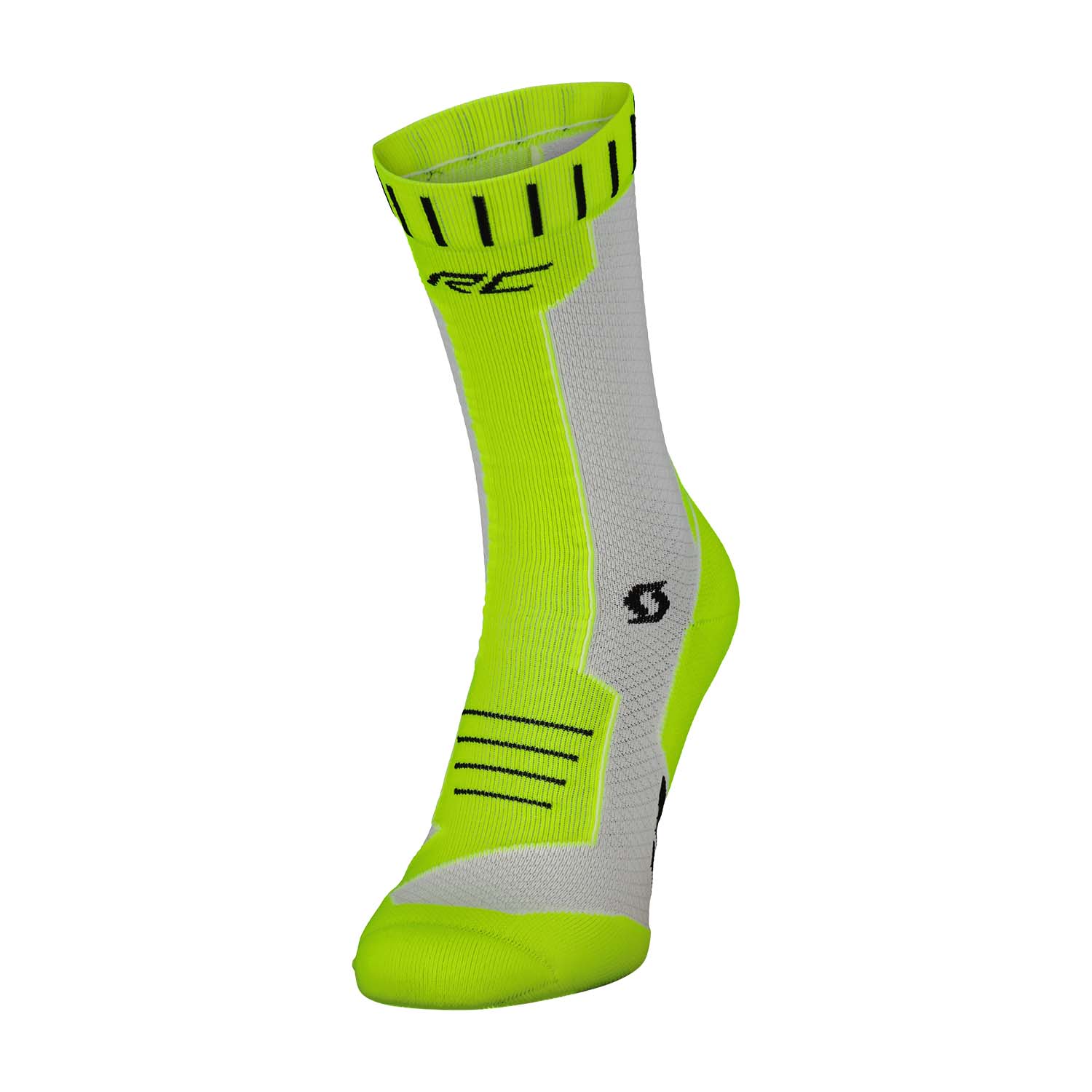 Scott RC Run Socks - Safety Yellow/White