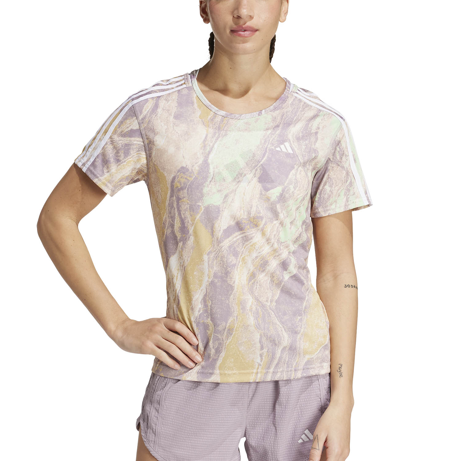 adidas MFTP Airchill T-Shirt - Crystal Sand/Preloved Fig/Semi Green Spark/Oat