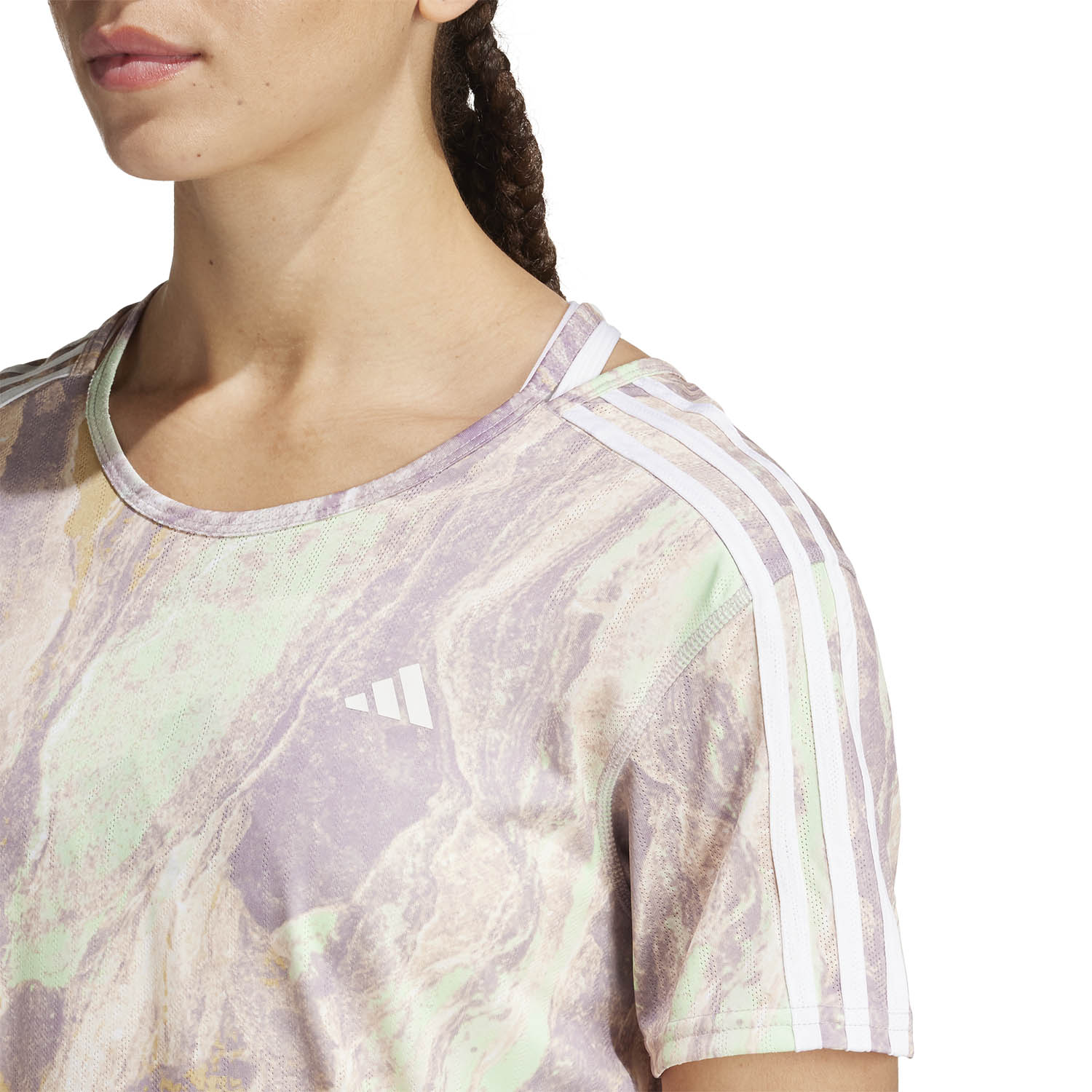 adidas MFTP Airchill T-Shirt - Crystal Sand/Preloved Fig/Semi Green Spark/Oat