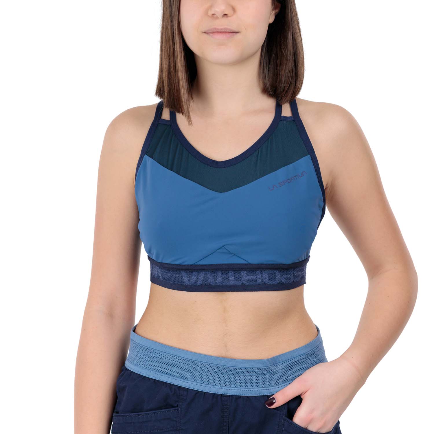 La Sportiva Wafaa Sports Bra - Moonlight/Deep Sea