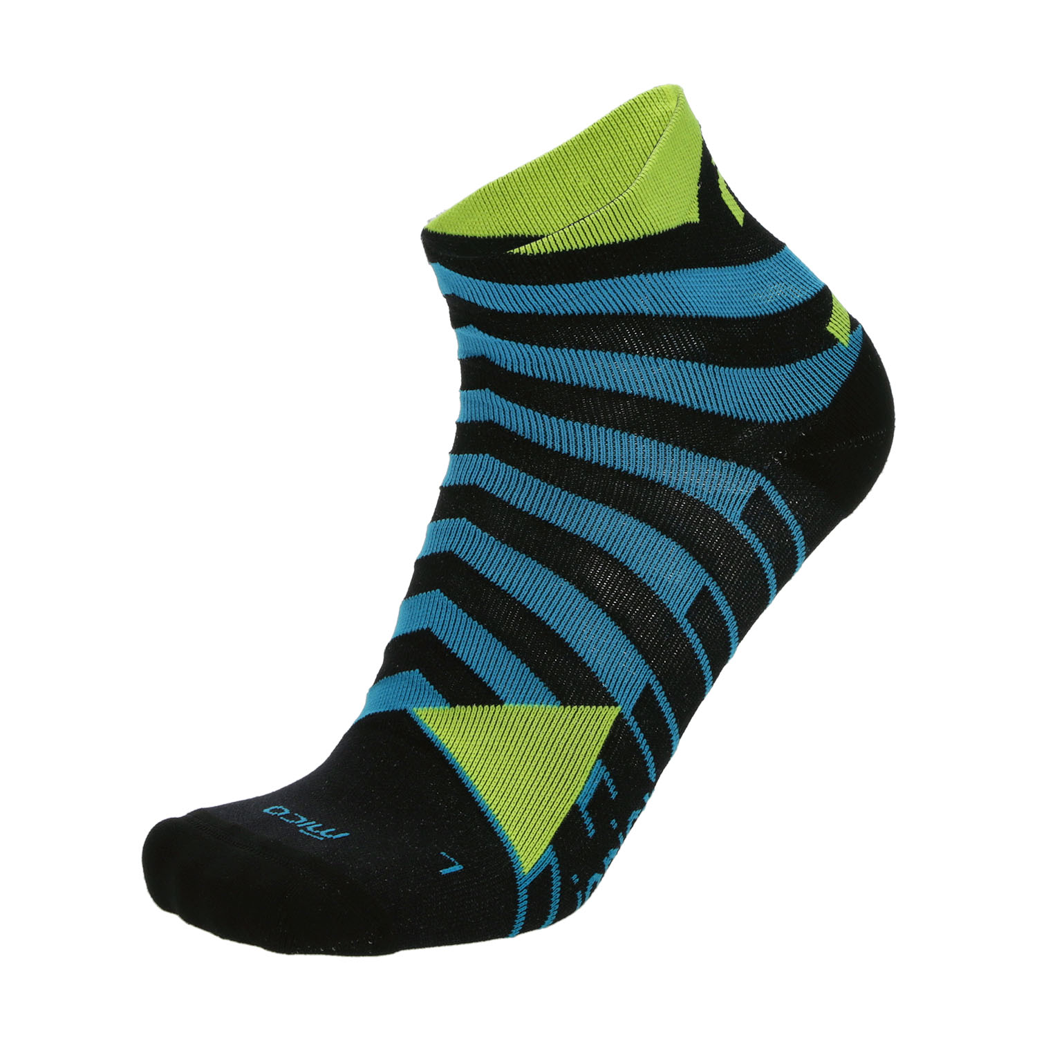 Mico Light Weight Odor Zero Ionic+ Socks - Nero/Turchese