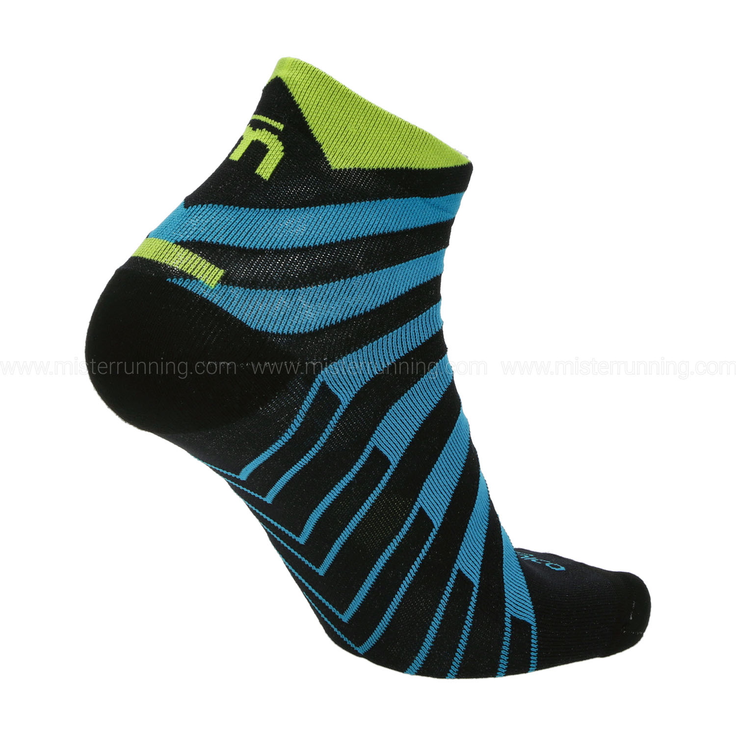 Mico Light Weight Odor Zero Ionic+ Socks - Nero/Turchese