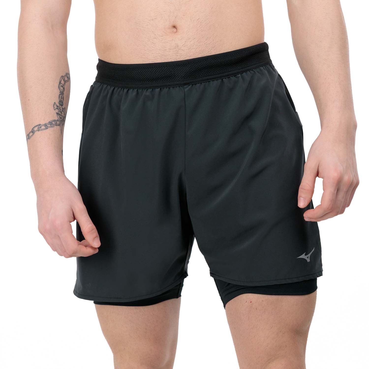 Mizuno ER 2 in 1 5.5in Shorts - Black