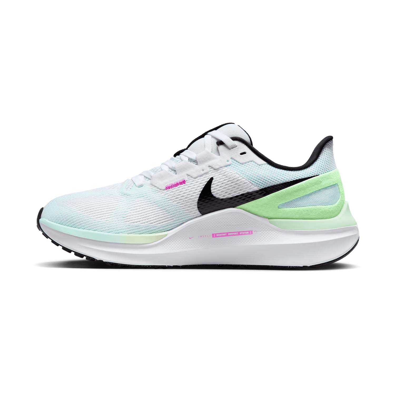 Nike Air Zoom Structure 25 - White/Black/Glacier Blue/Vapor Green