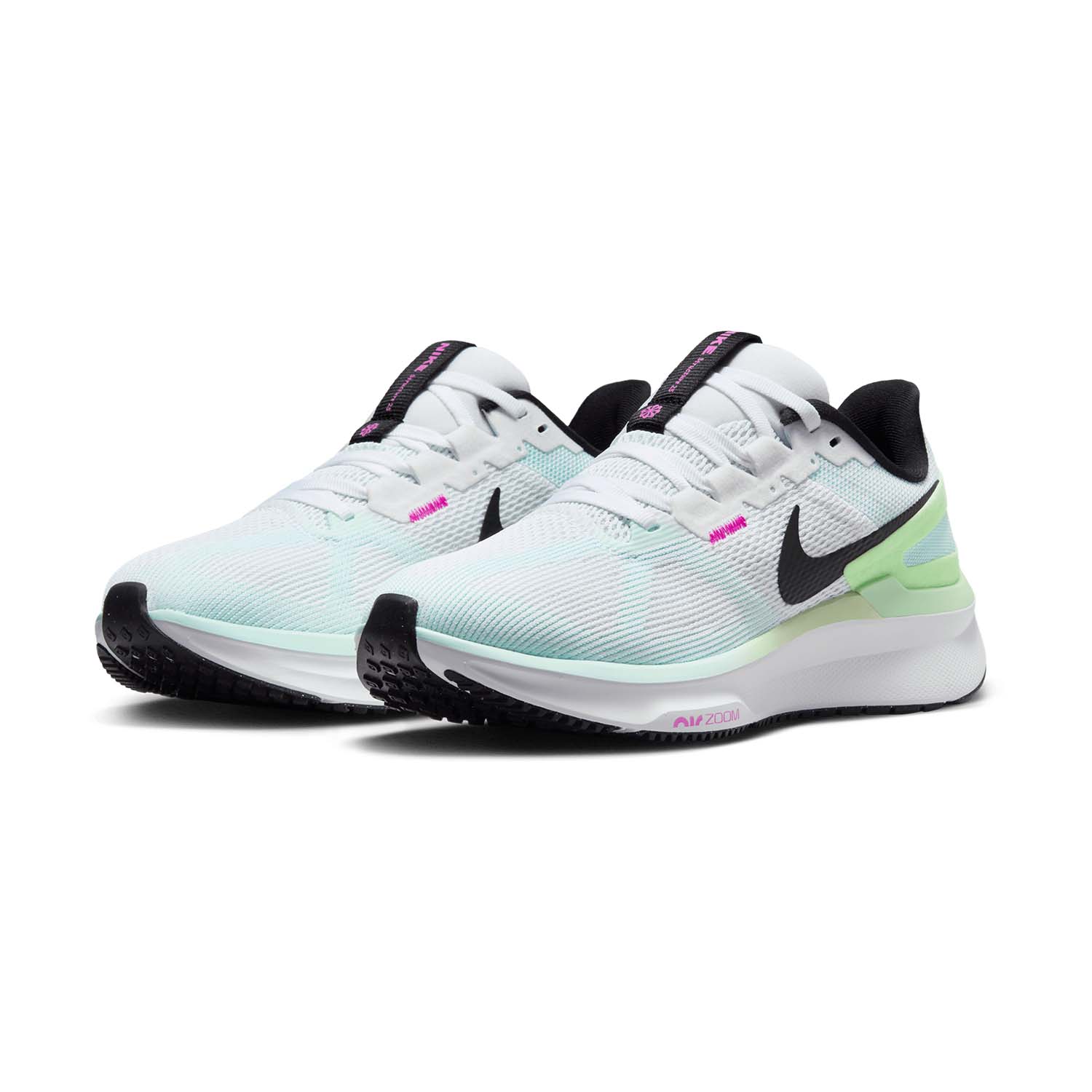 Nike Air Zoom Structure 25 - White/Black/Glacier Blue/Vapor Green