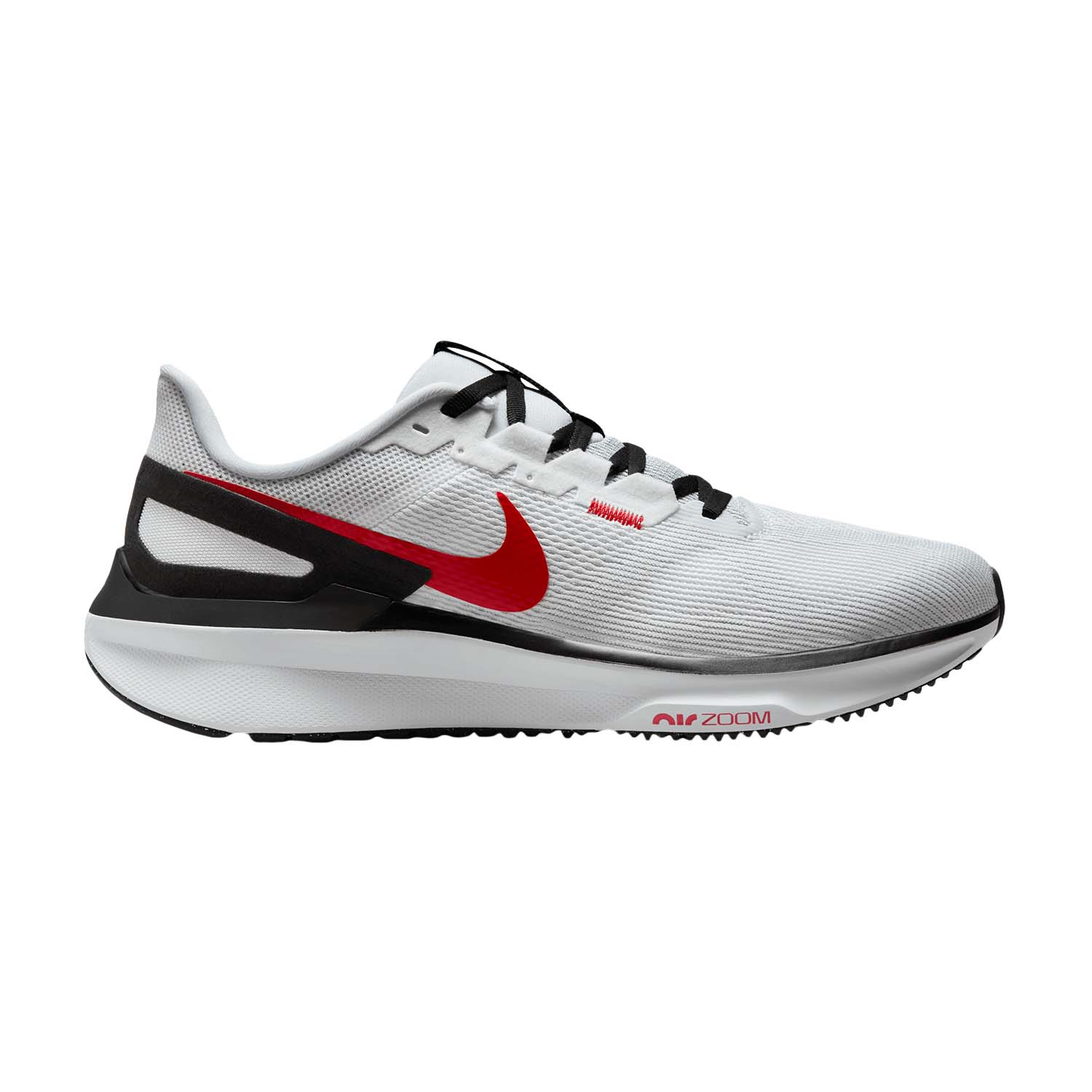 Nike Air Zoom Structure 25 - White/Fire Red/Black/Light Smoke Grey