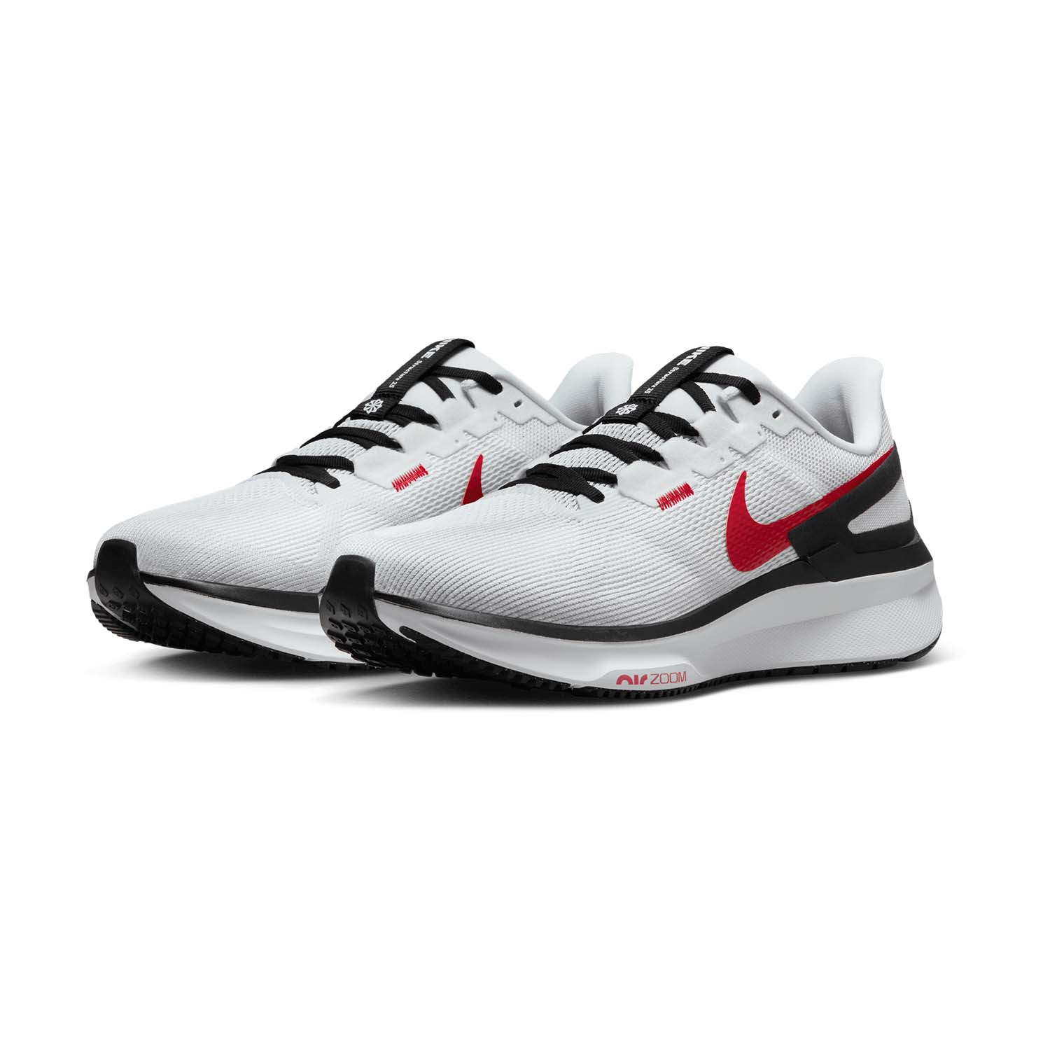 Nike Air Zoom Structure 25 - White/Fire Red/Black/Light Smoke Grey