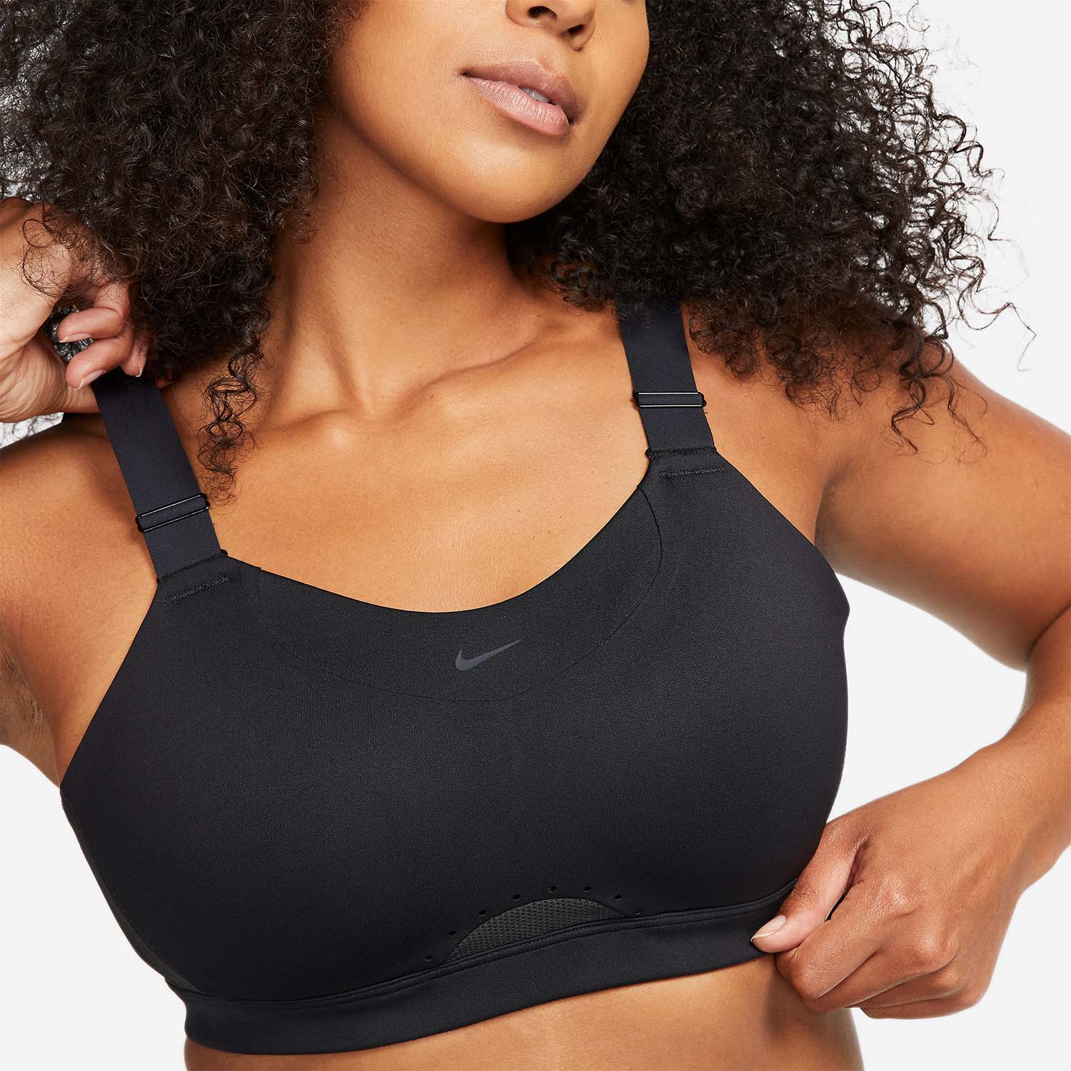 Nike Dri-FIT Alpha Sports Bra - Black/Dark Smoke Grey