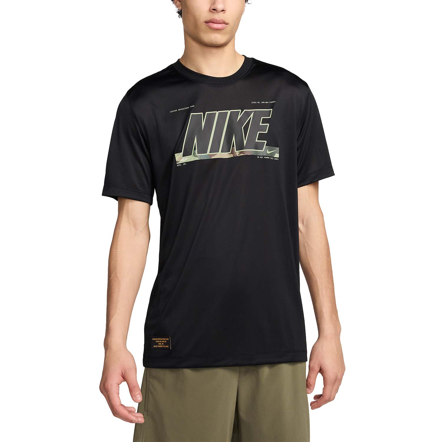 Nike Dri-FIT Camo T-Shirt - Black