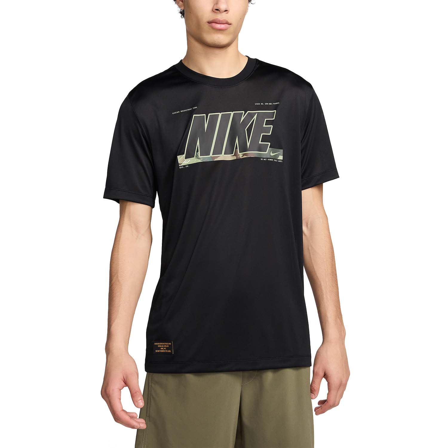 Nike Dri-FIT Camo Maglietta - Black