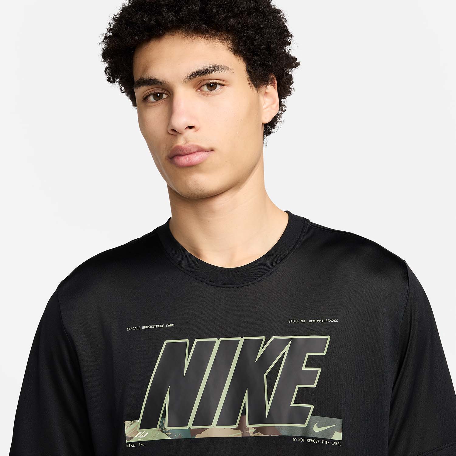 Nike Dri-FIT Camo Camiseta - Black